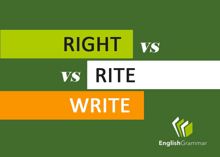 Right vs. Rite vs. Write