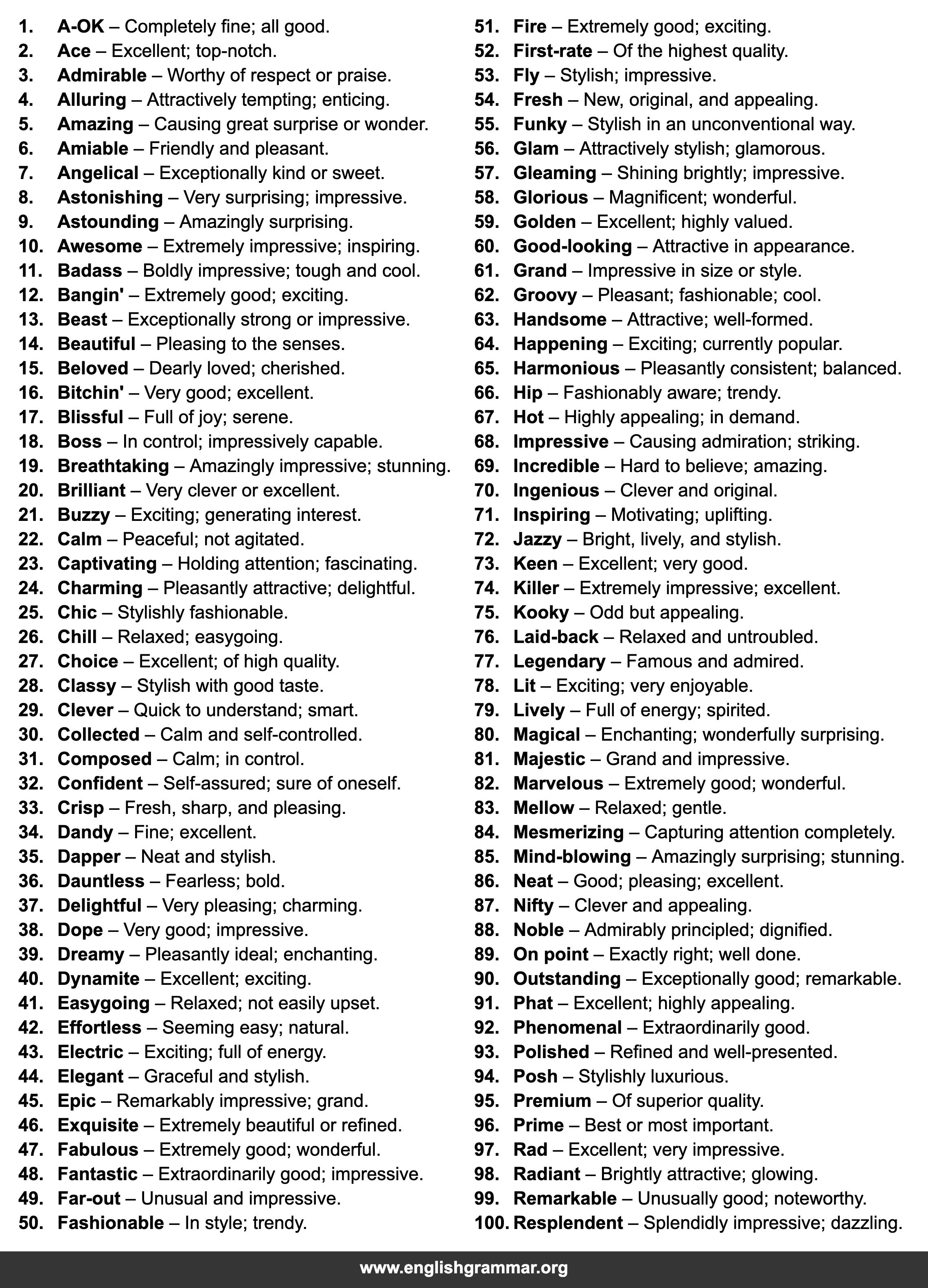 100 Other Words for