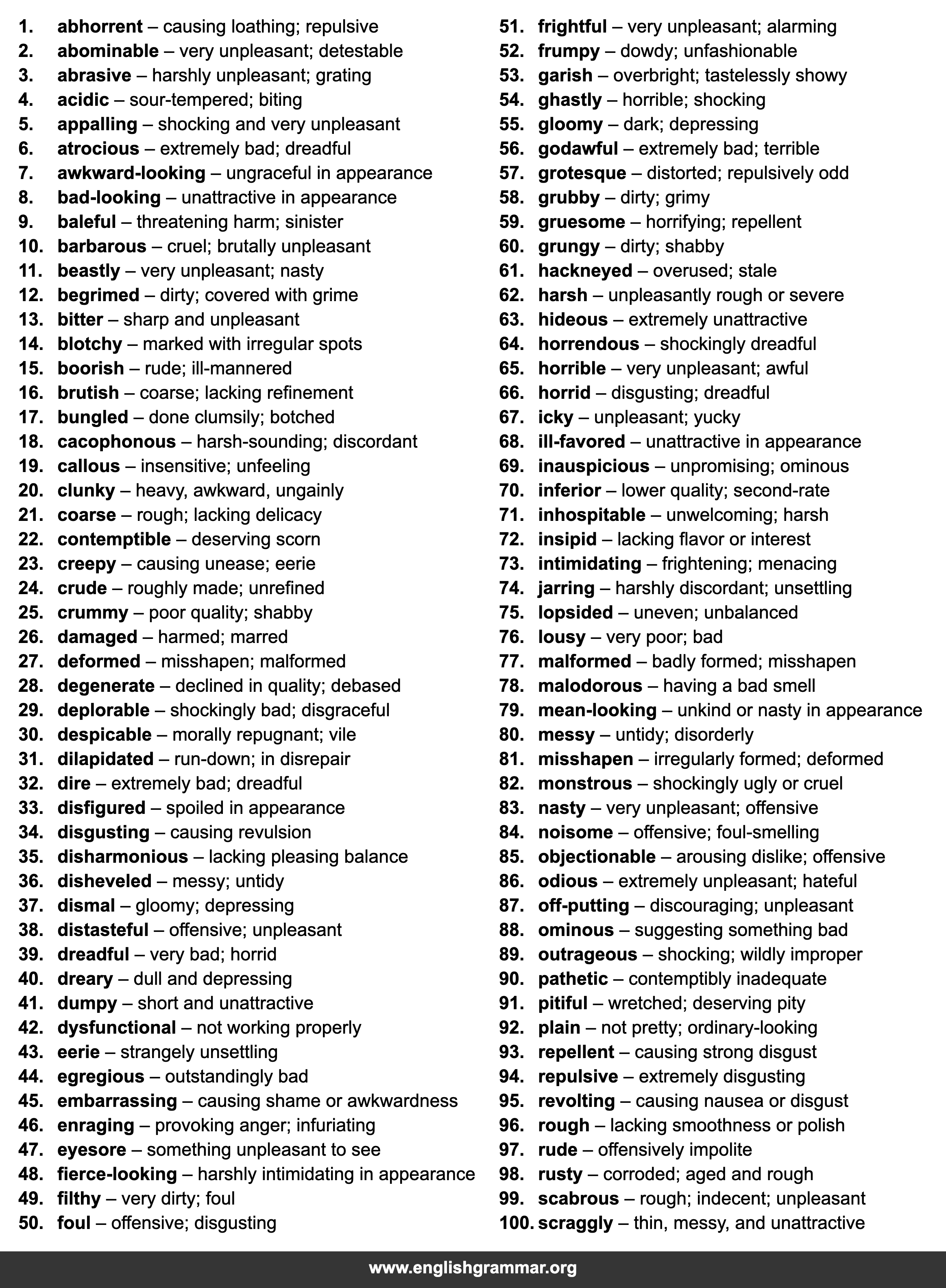 100 Other Words for