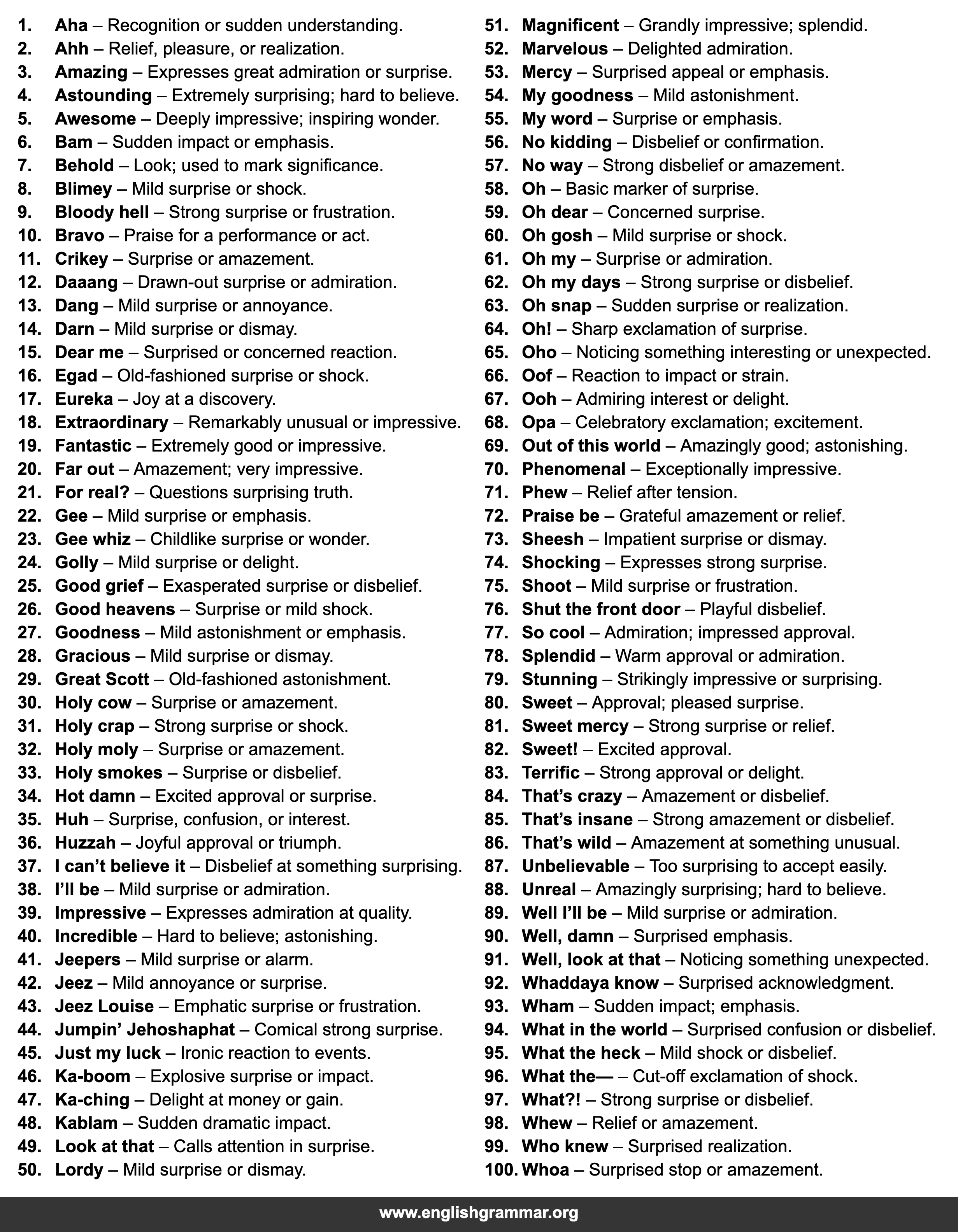 100 Other Words for