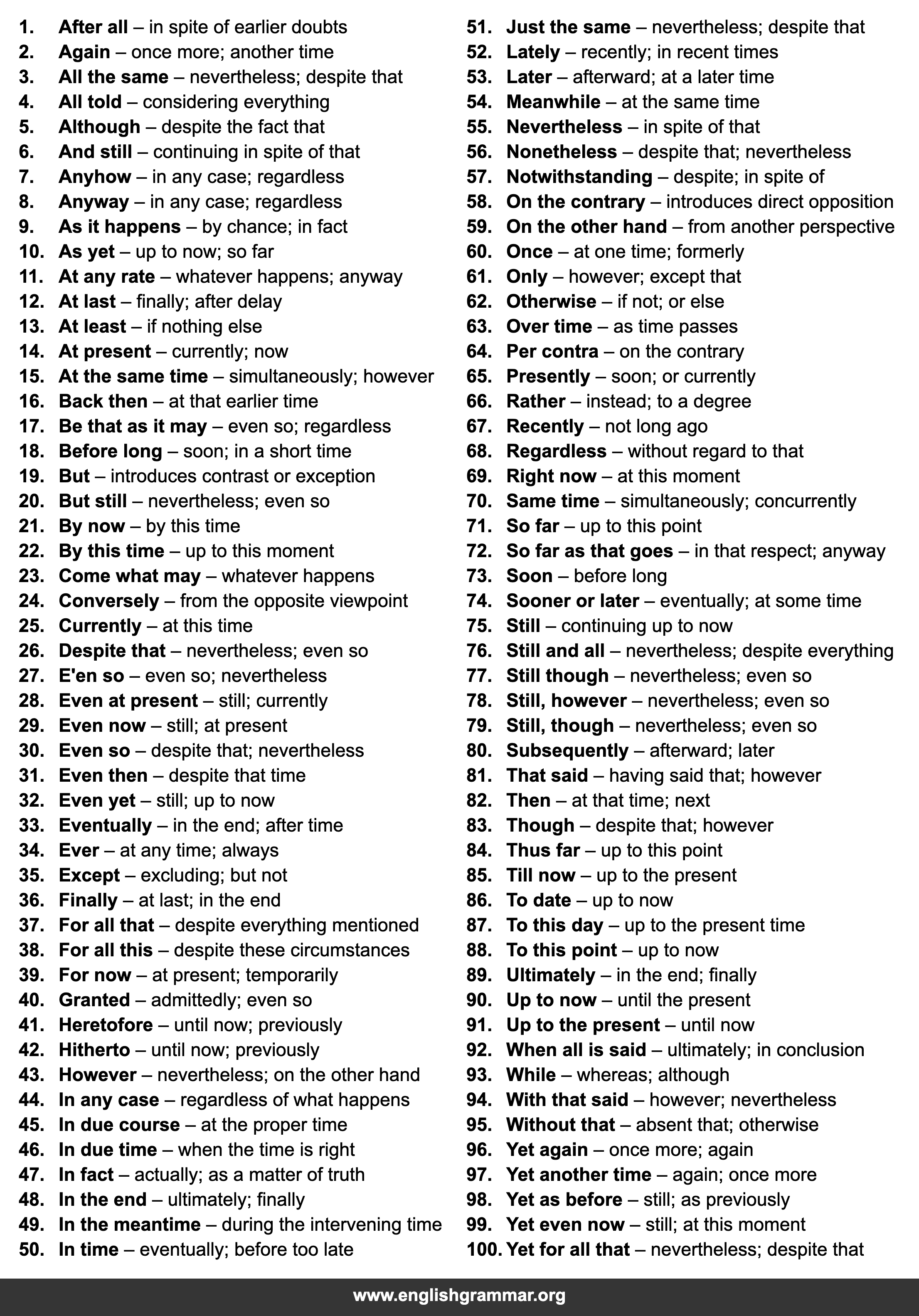 100 Other Words for