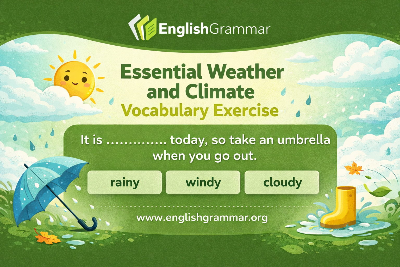 Essential Weather and Climate Vocabulary Exercise