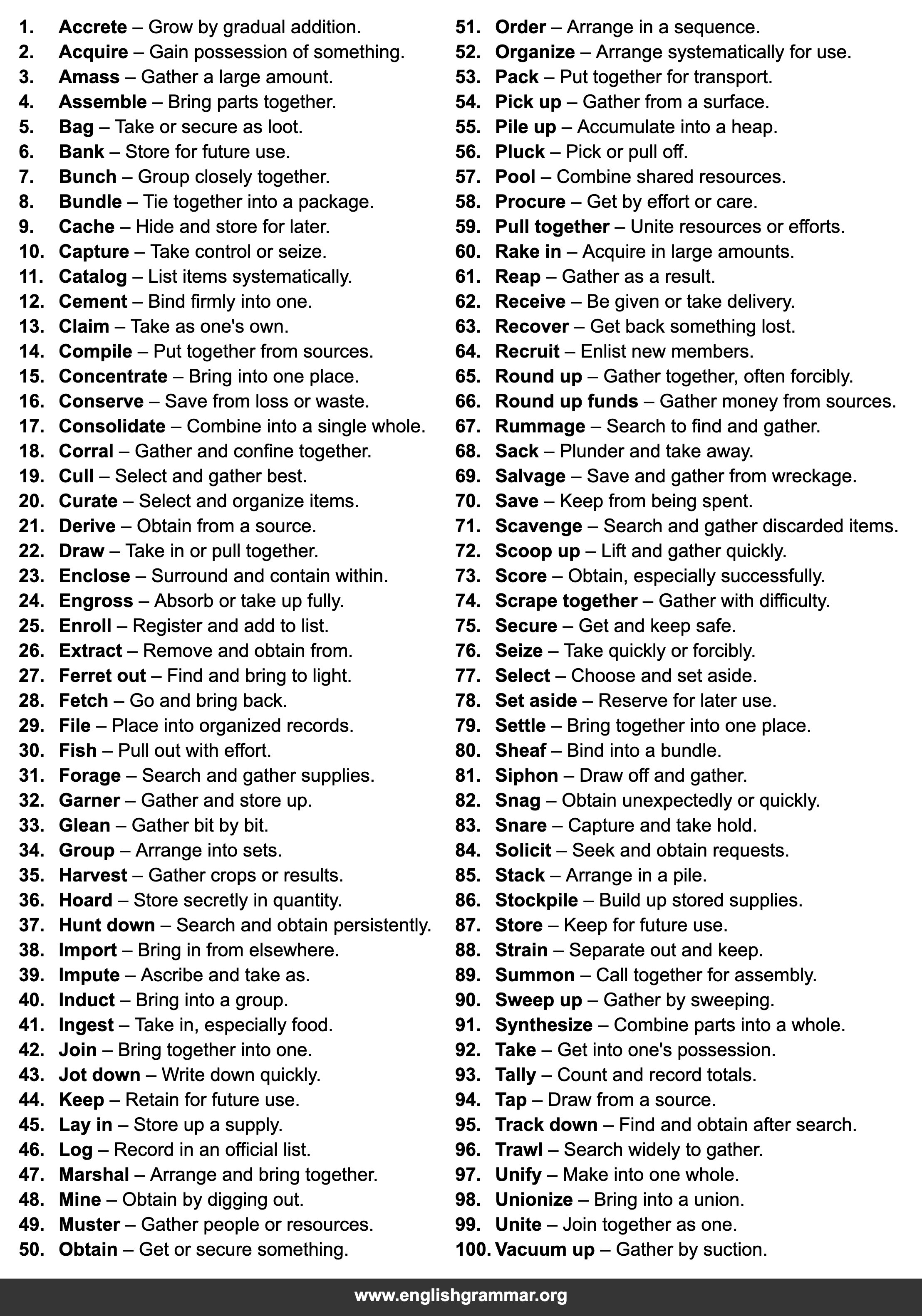 100 Other Words for