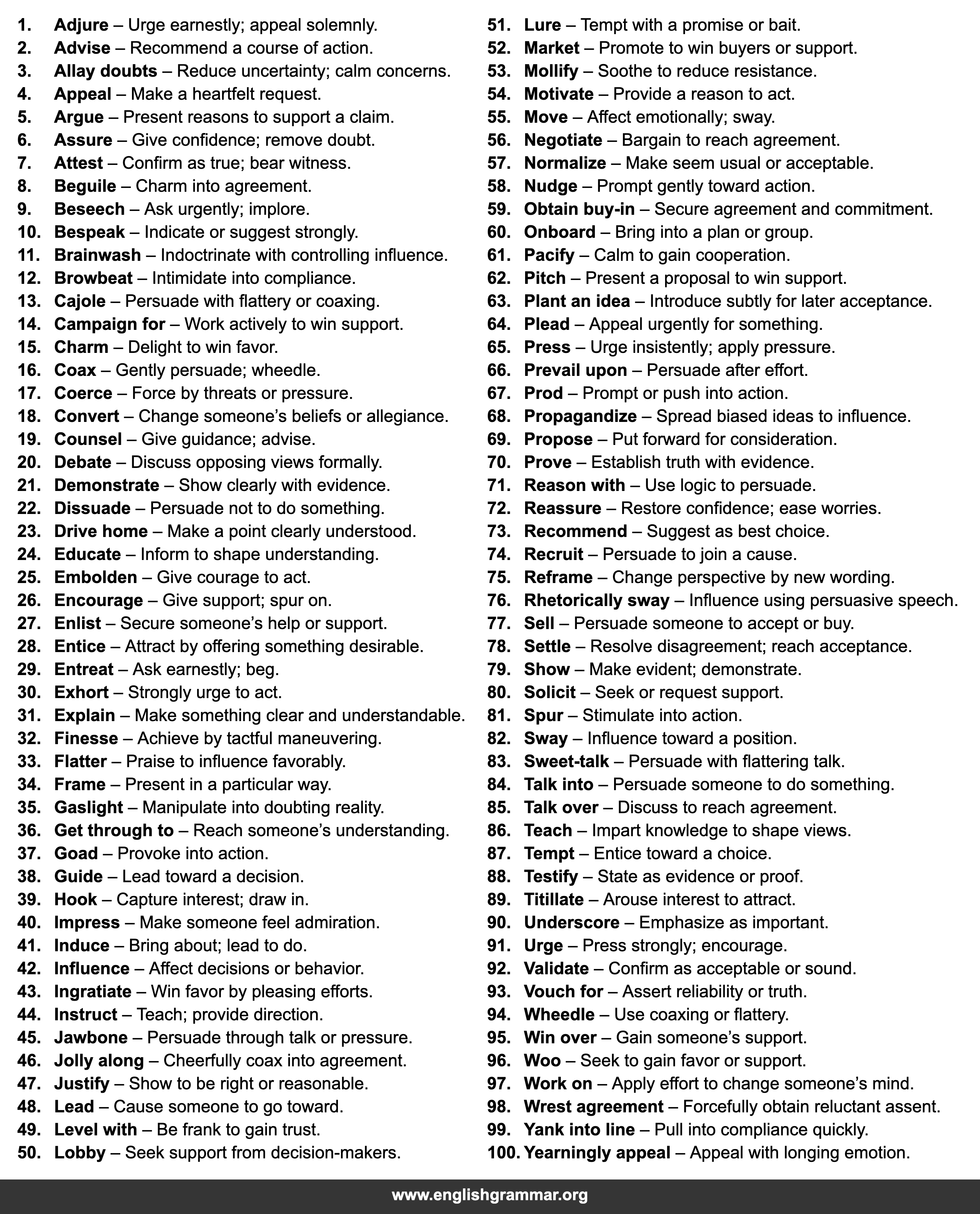100 Other Words for