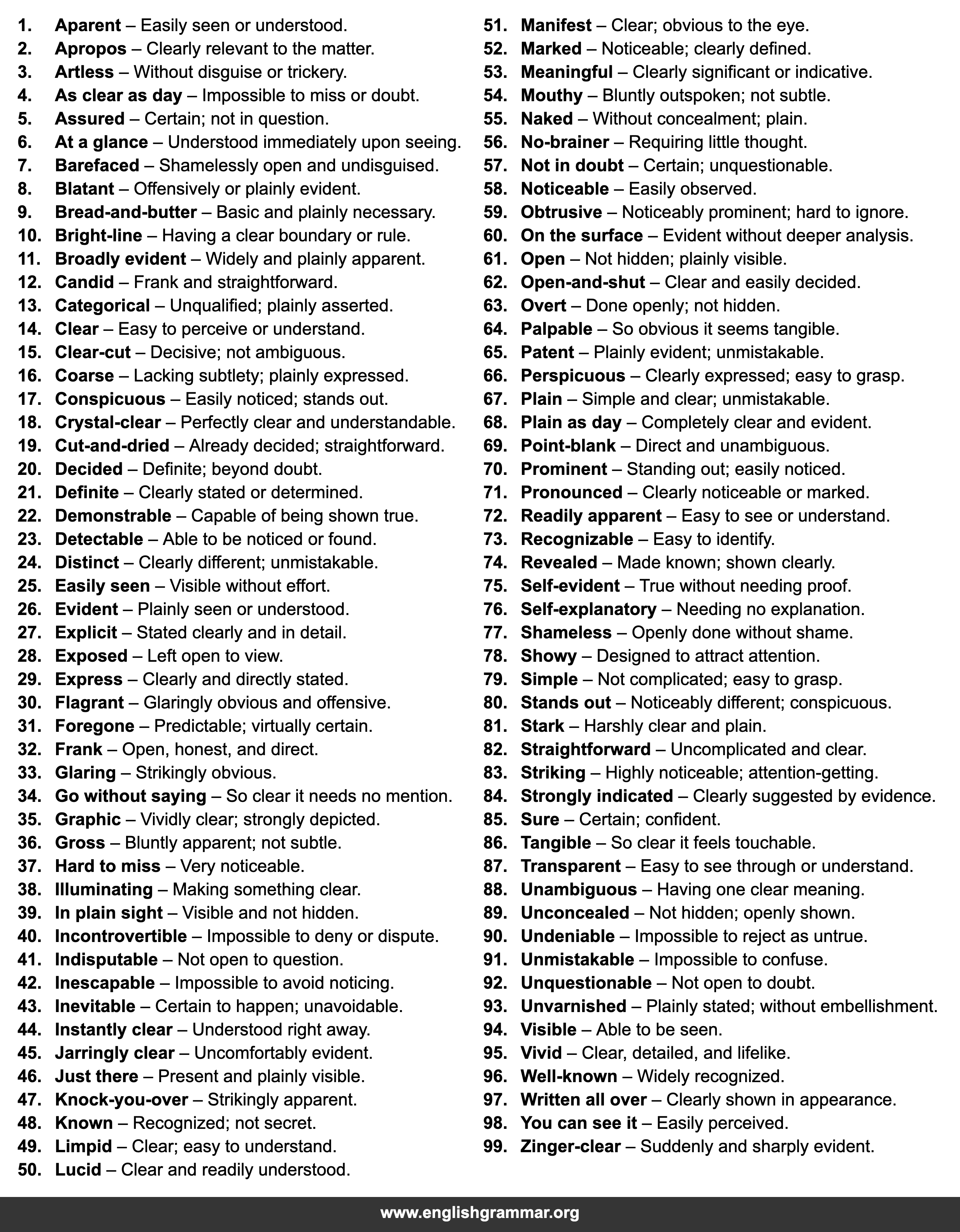 100 Other Words for