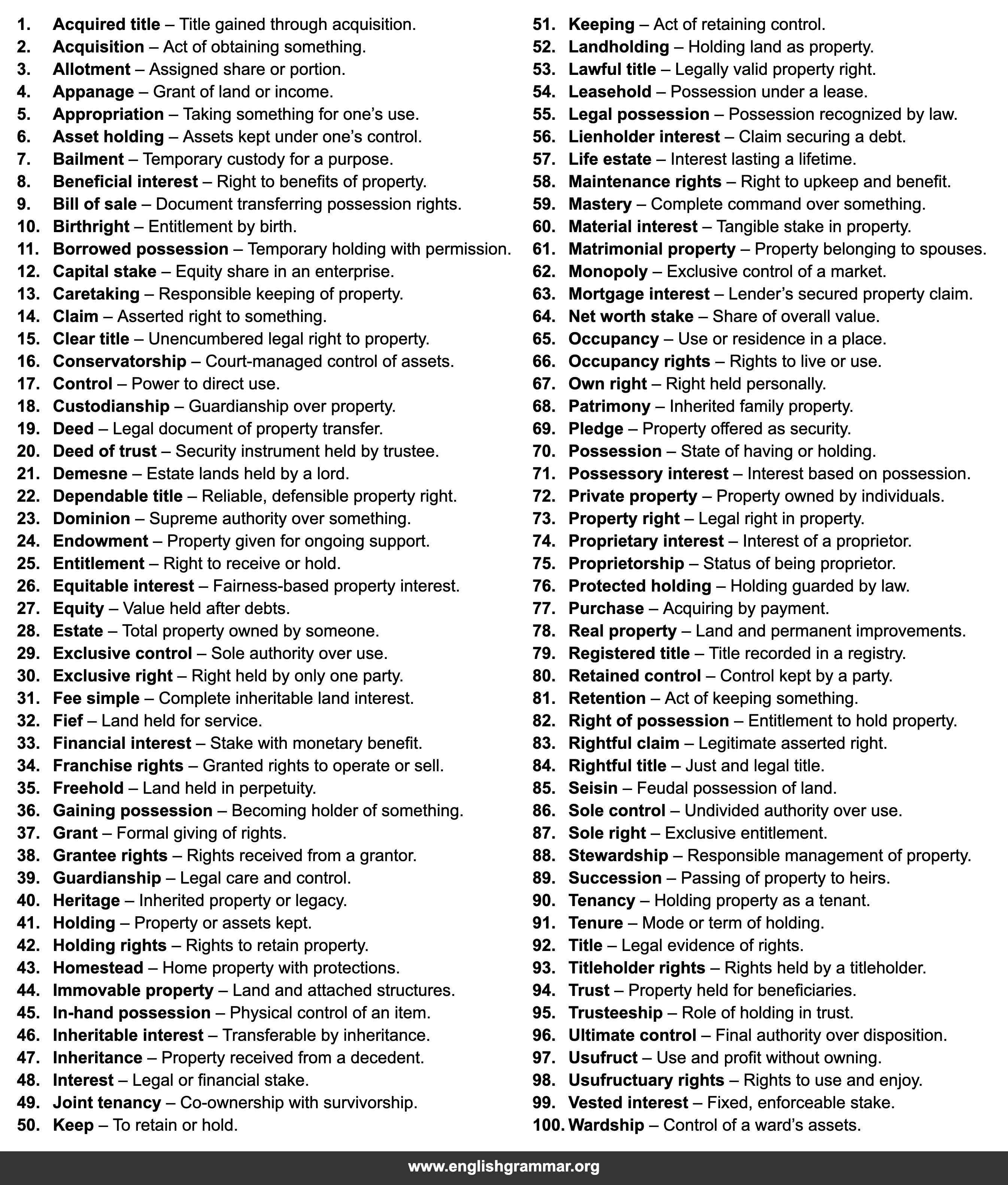 100 Other Words for