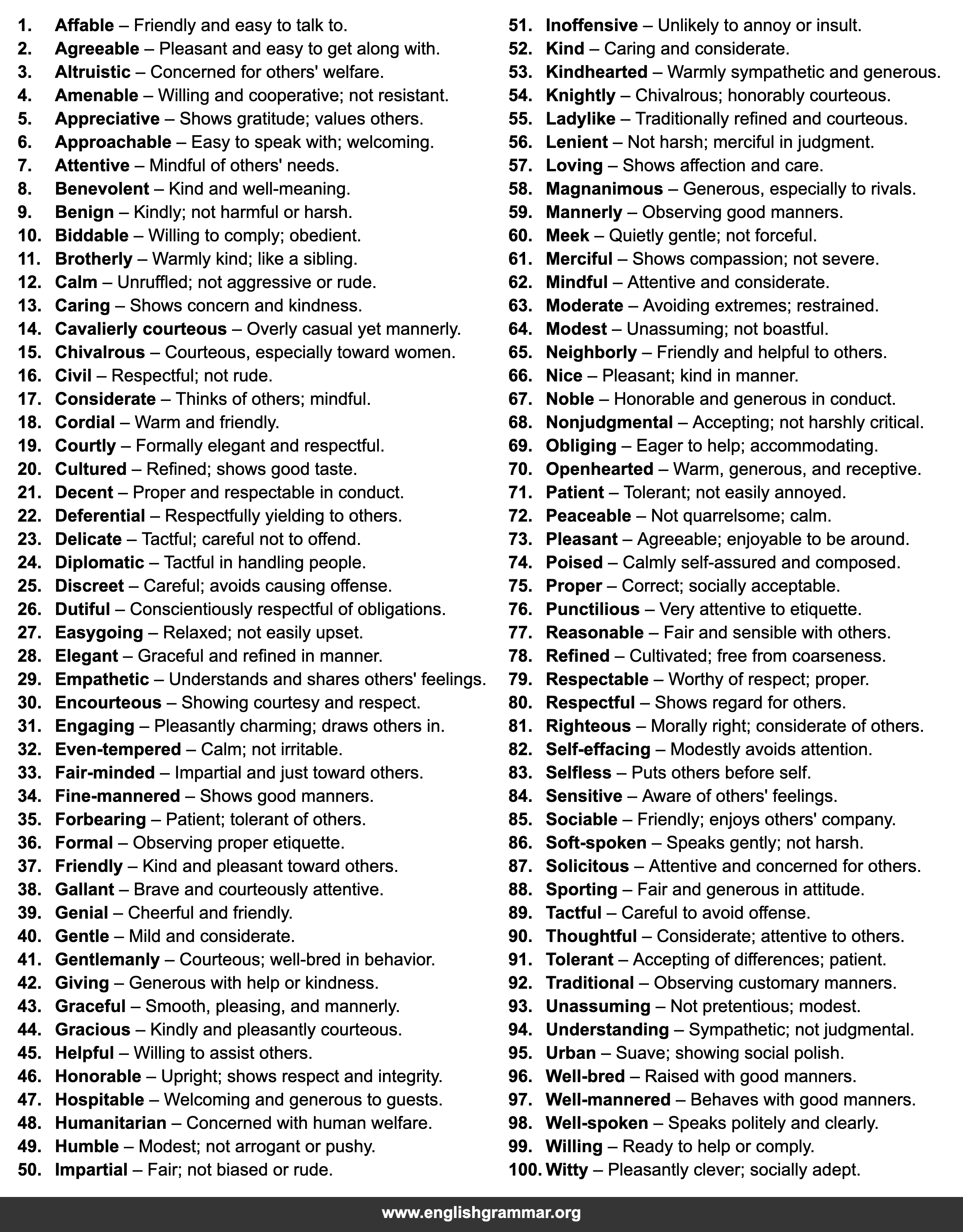 100 Other Words for