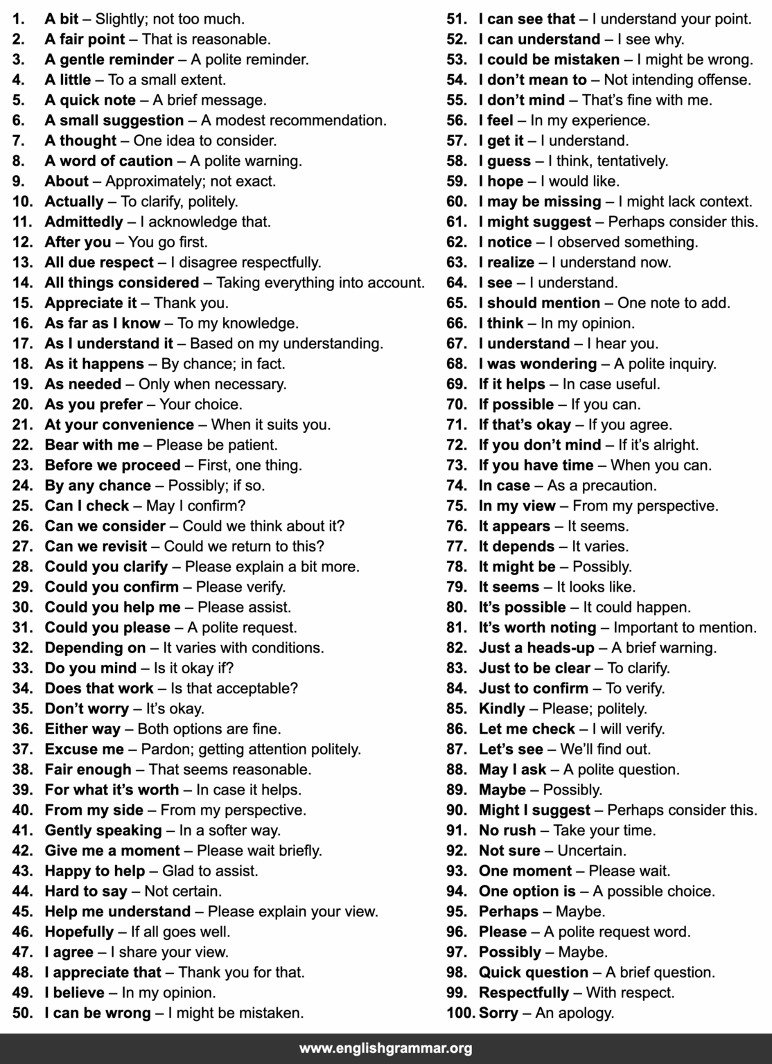 100 Softening Phrases to Sound Less Blunt