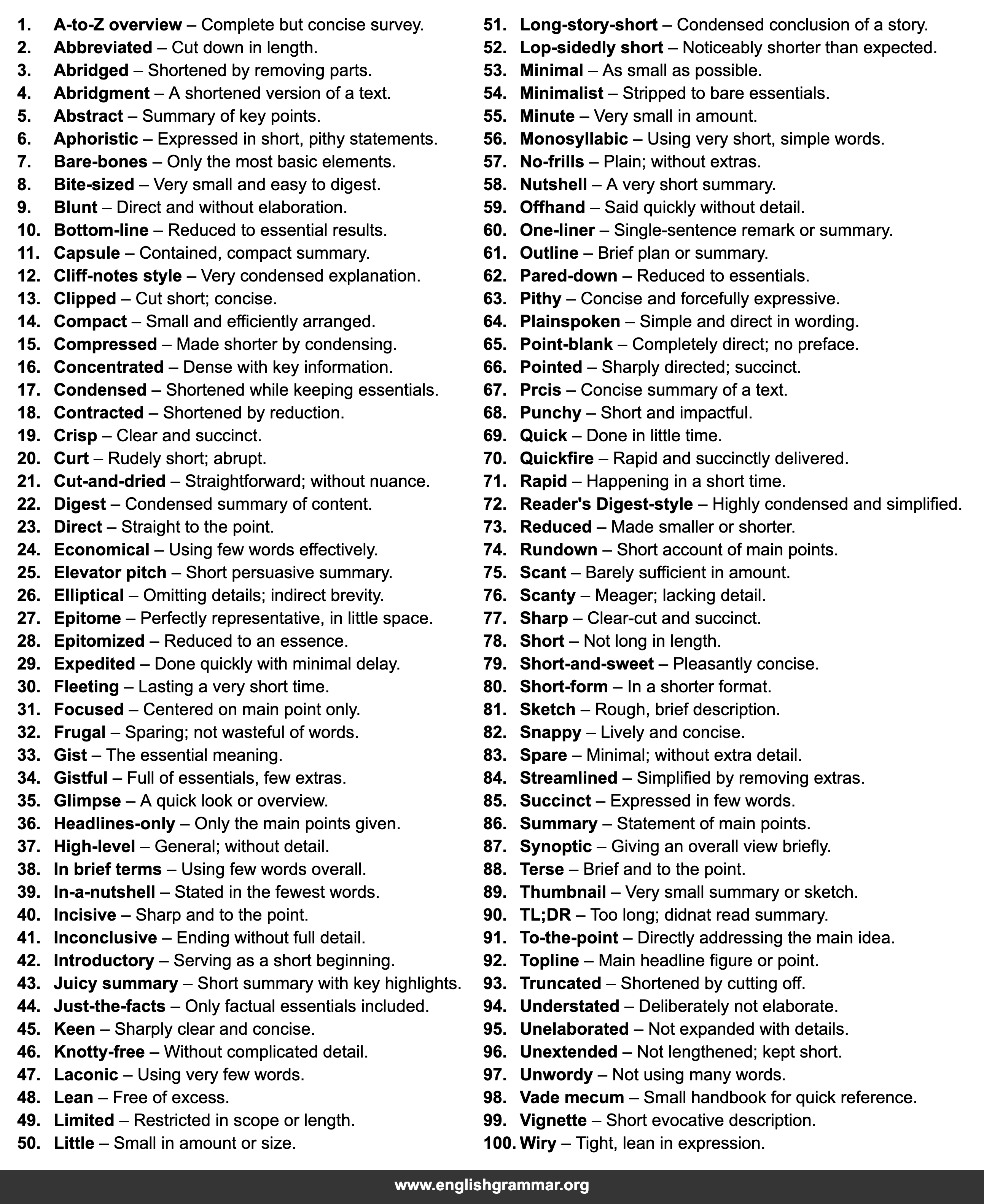 100 Words to Use Instead of