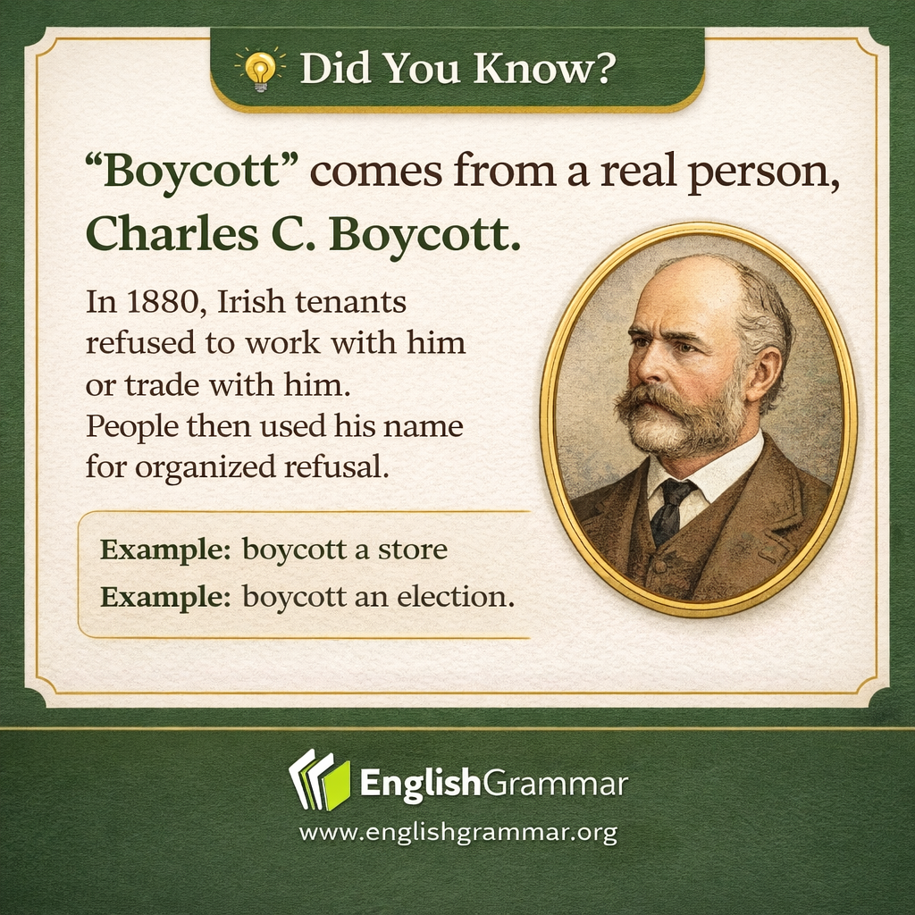 "Boycott" is named after a real person.