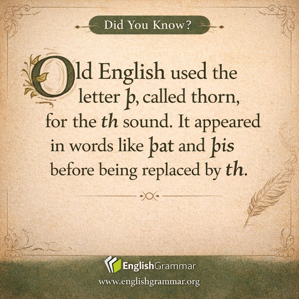 English once had a letter called "thorn."