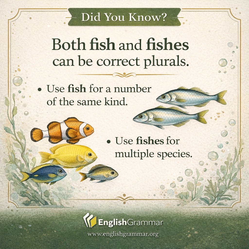 "Fish" and "fishes" can both be correct.