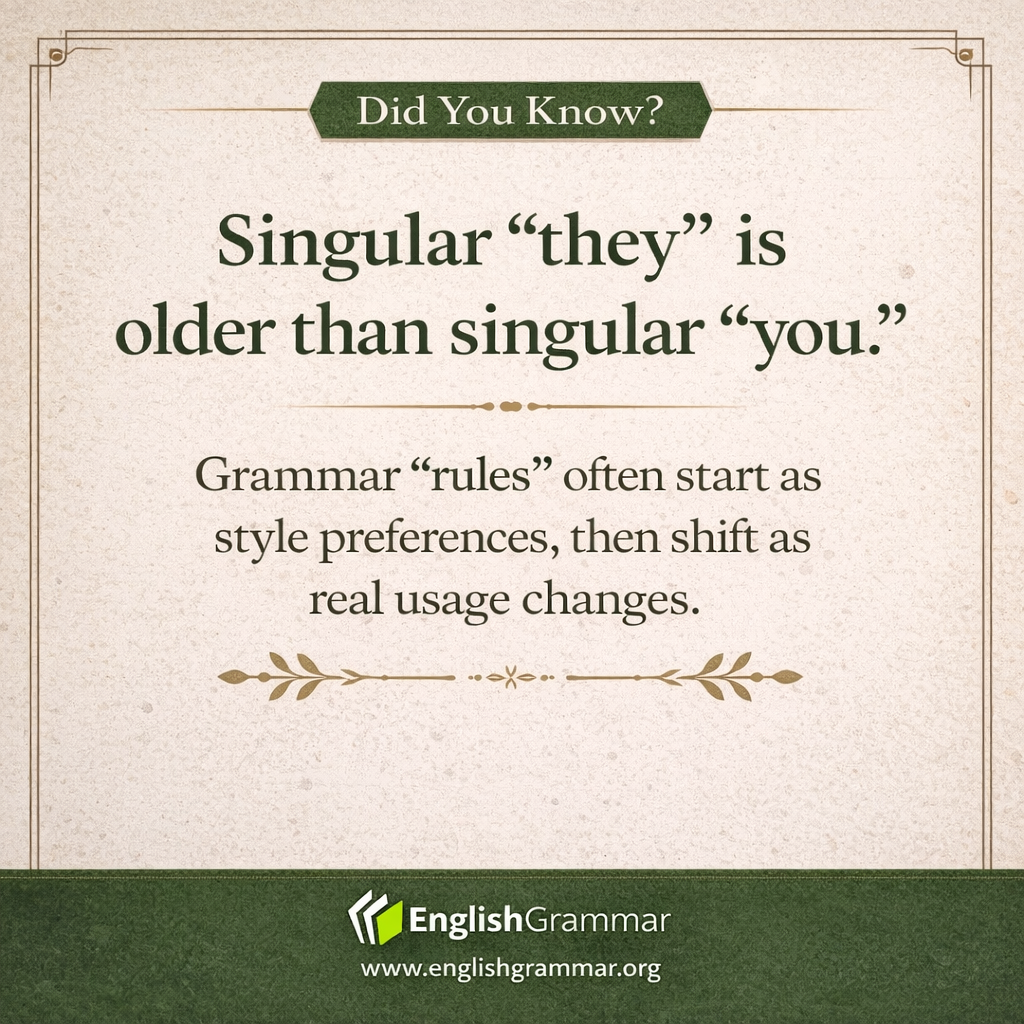 Grammar rules can change over time.