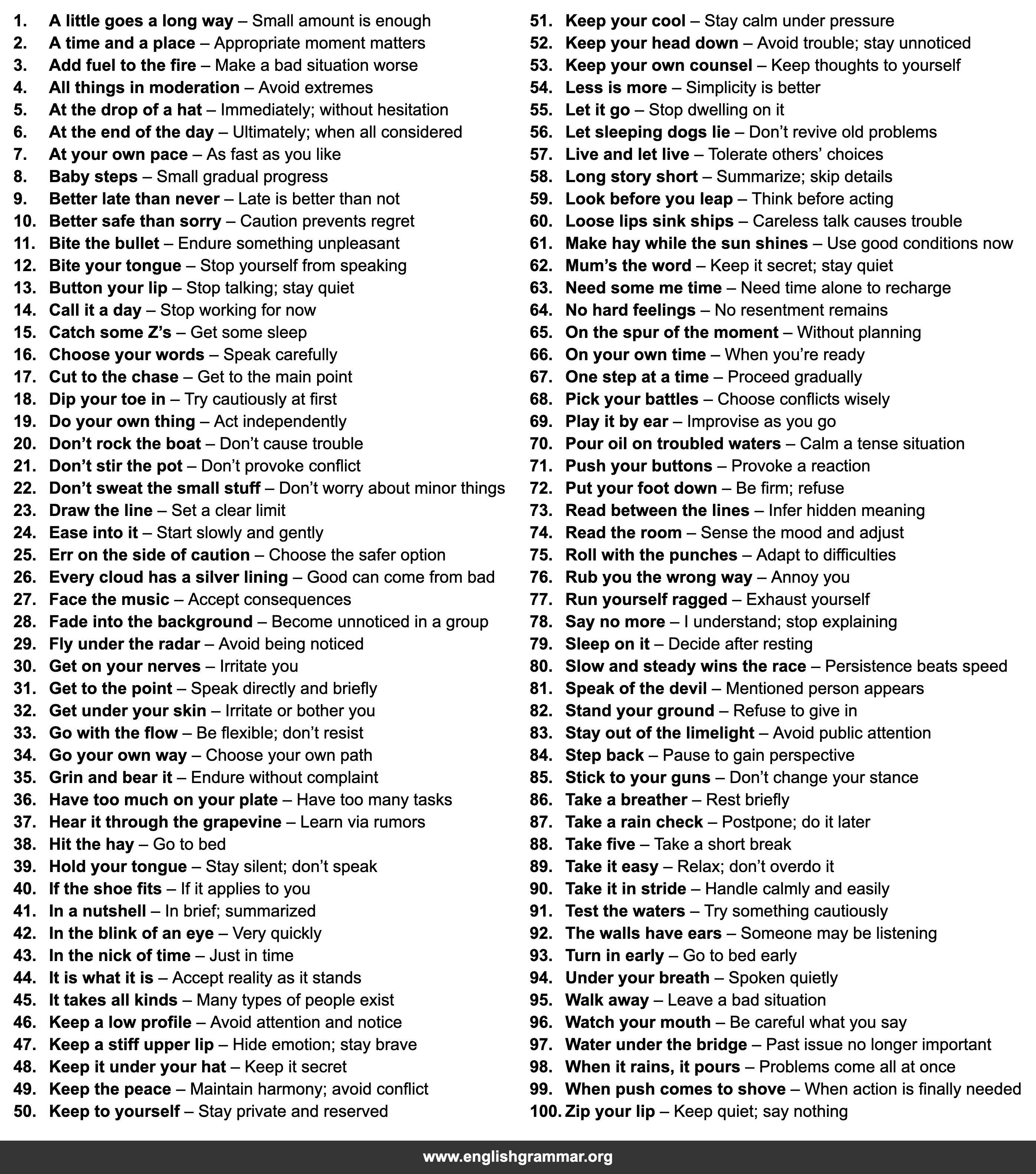 100 Idioms Introverts Will Understand