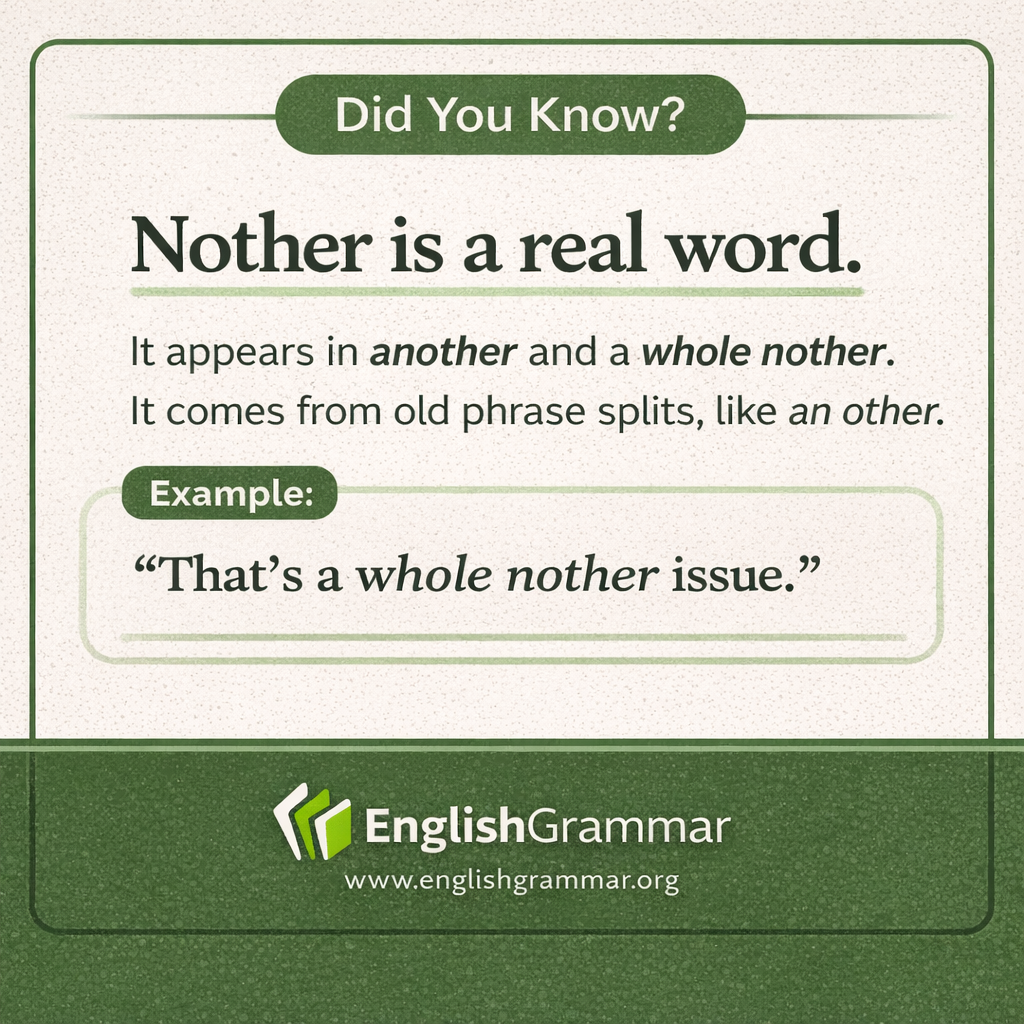 "Nother" is a real word.