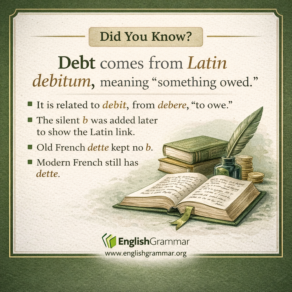 The origin of the word "debt"