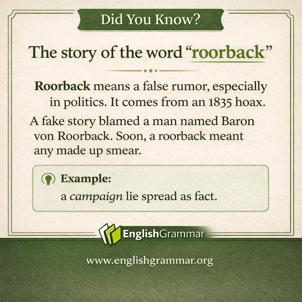 The story of the word "roorback"
