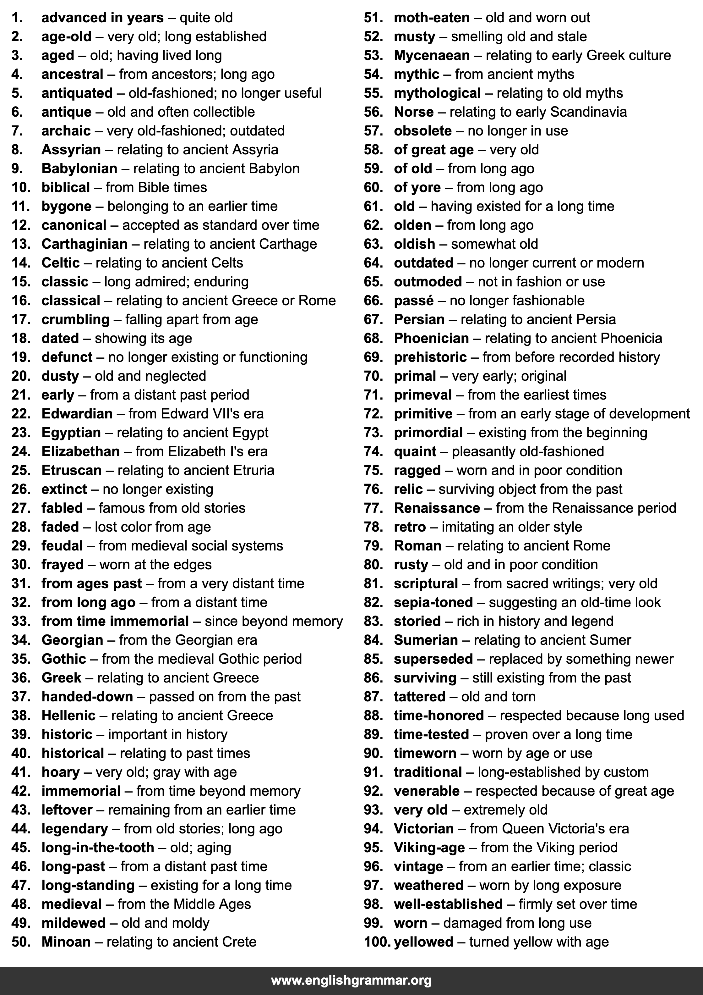 100 Words to Use Instead of