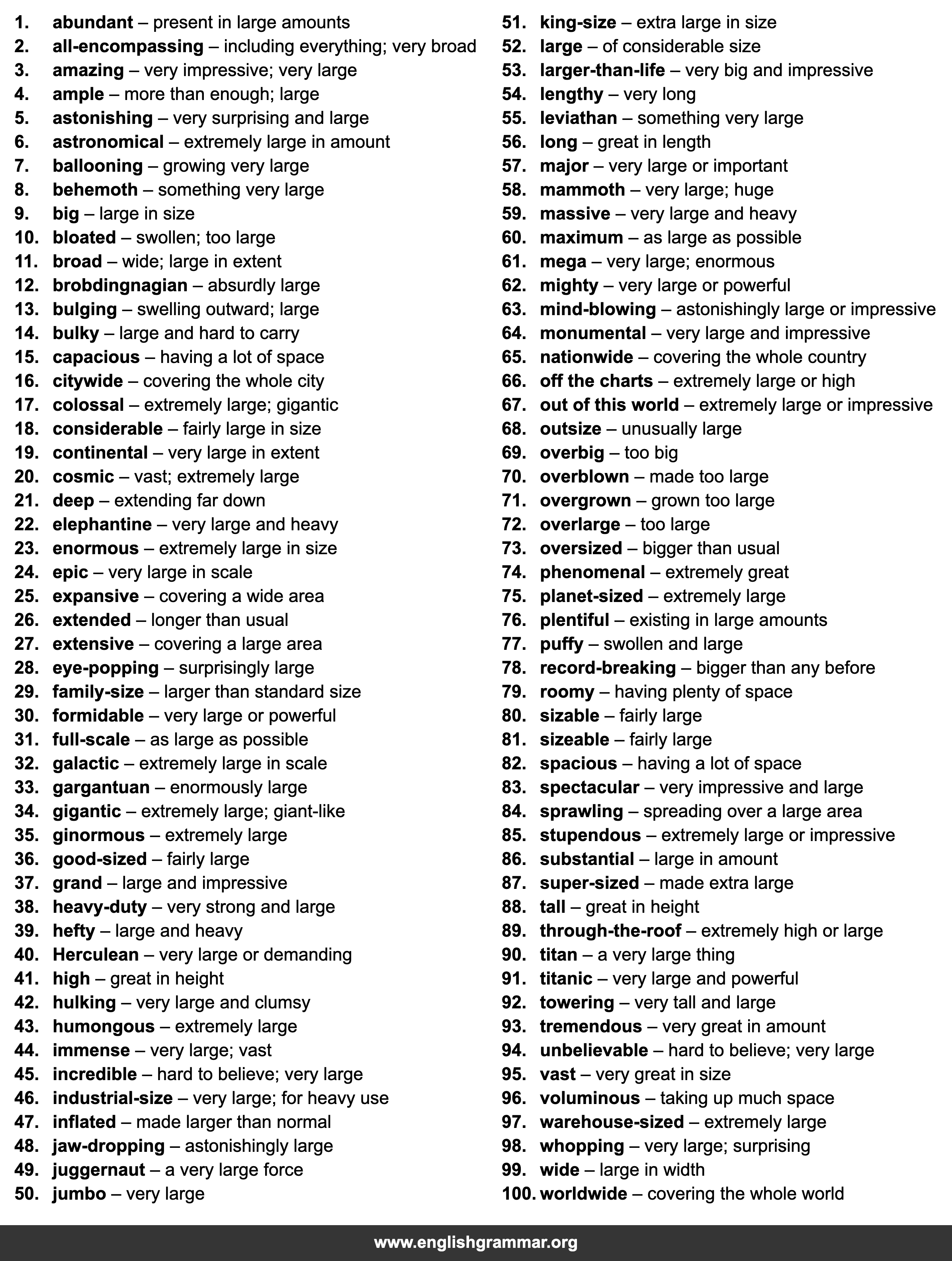 100 Words to Use Instead of