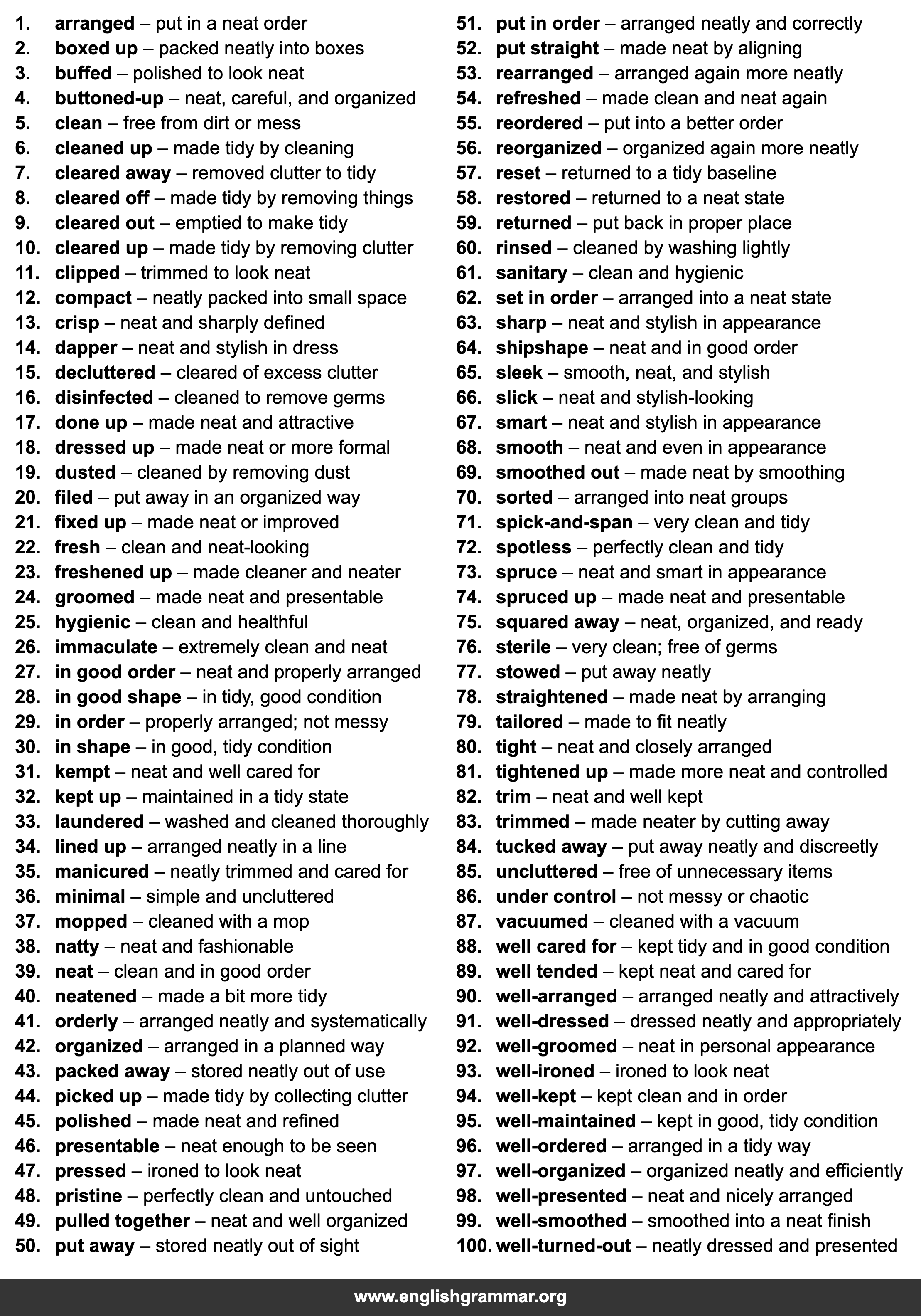 100 Words to Use Instead of