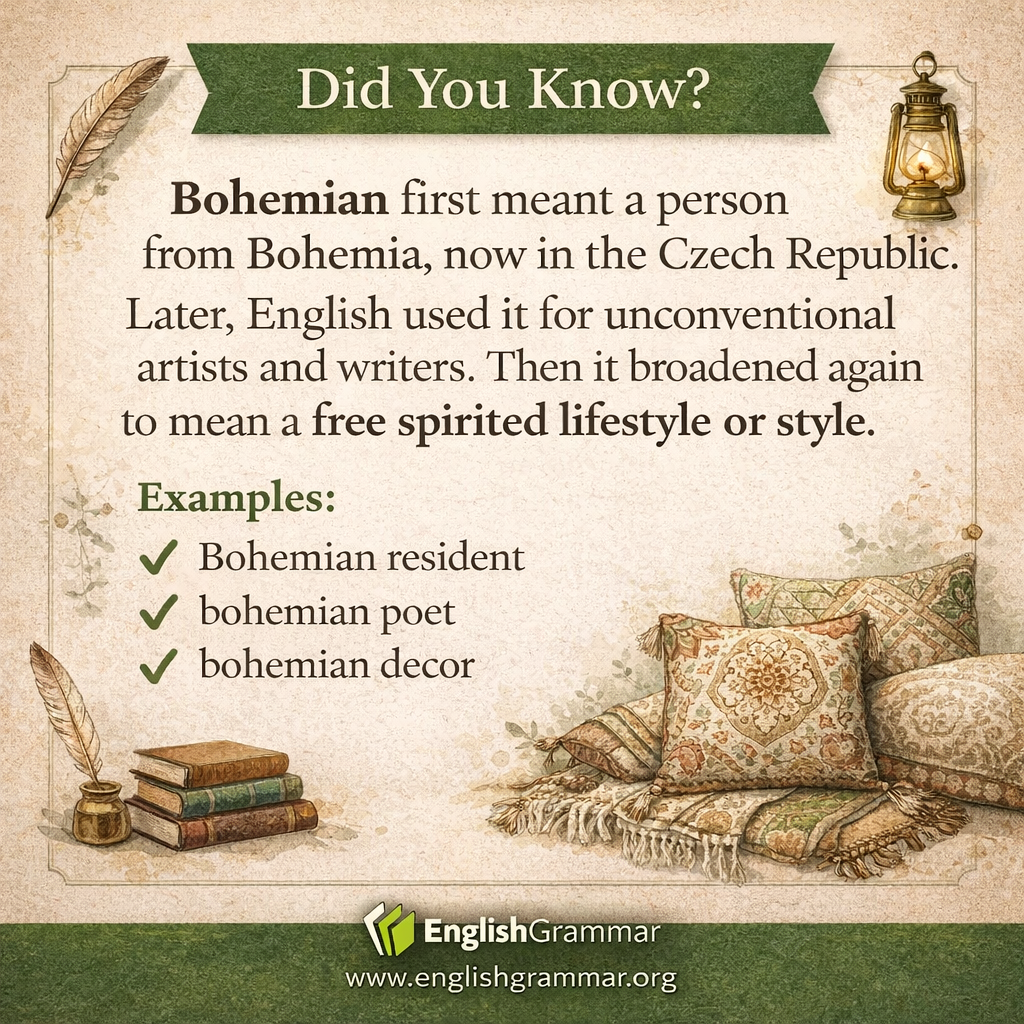 Bohemian went from a place name to a lifestyle label