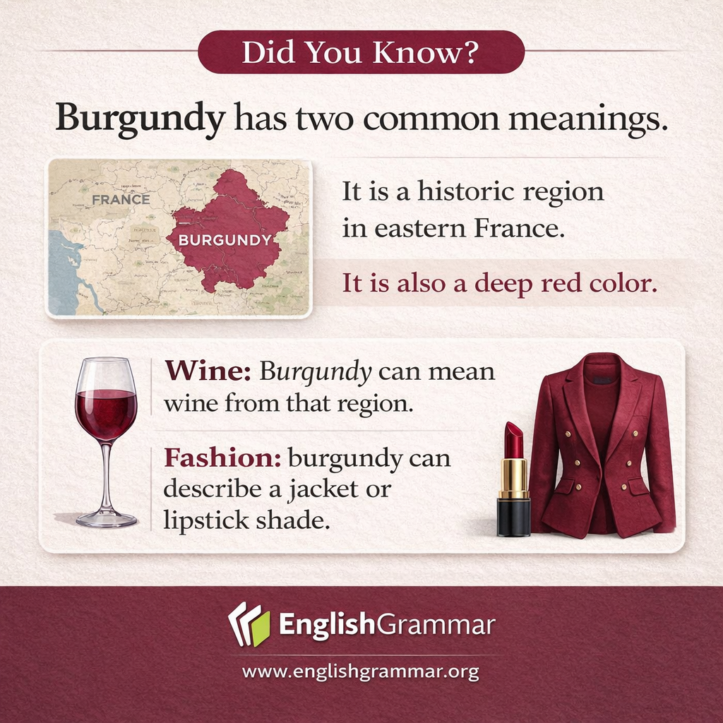 Burgundy is both a region and a color