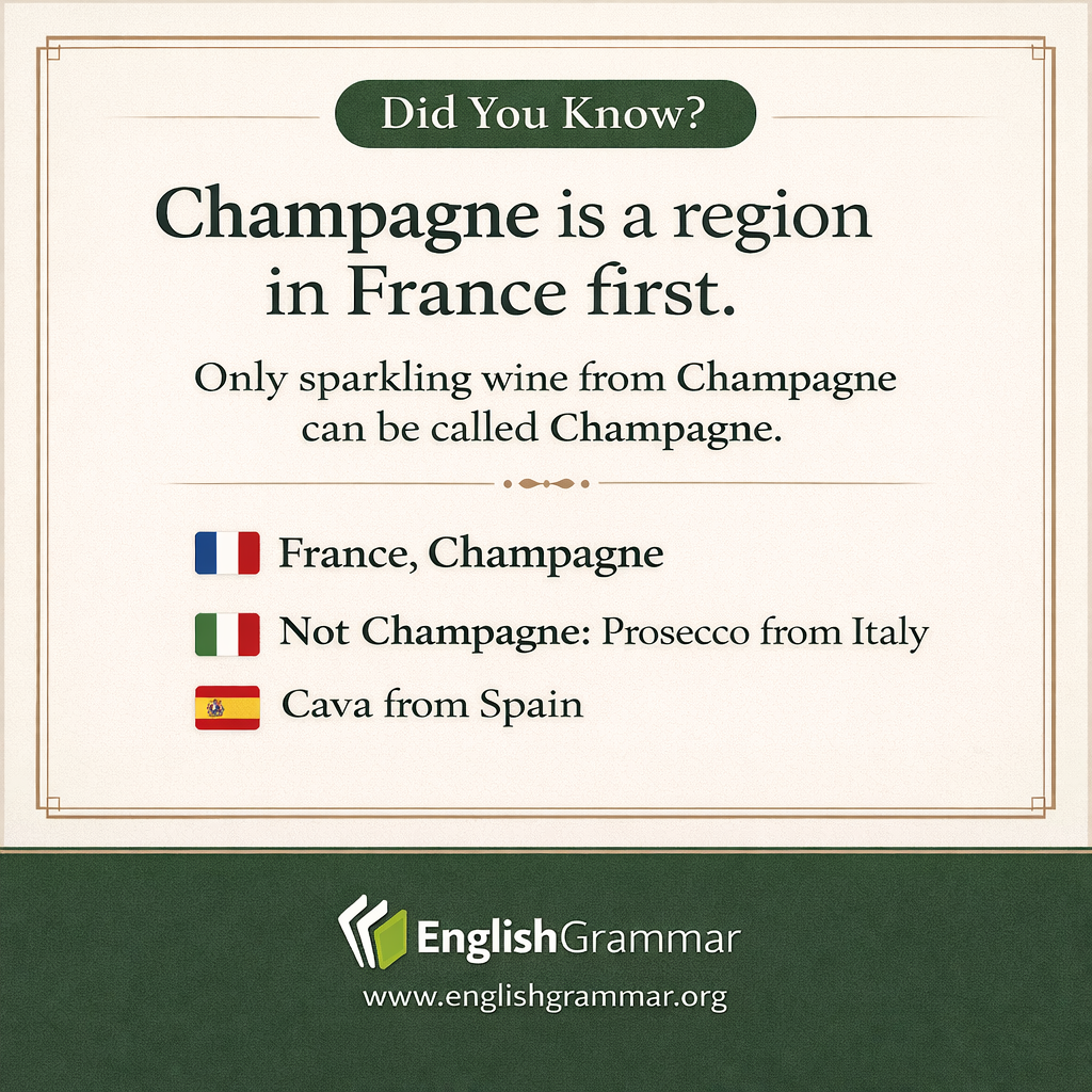 Champagne is a place before it is a drink