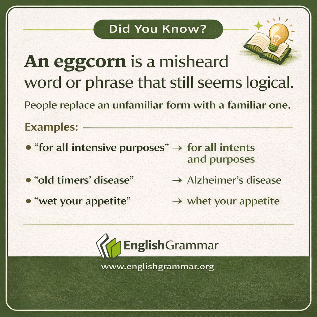 Eggcorns: mistakes that sound logical
