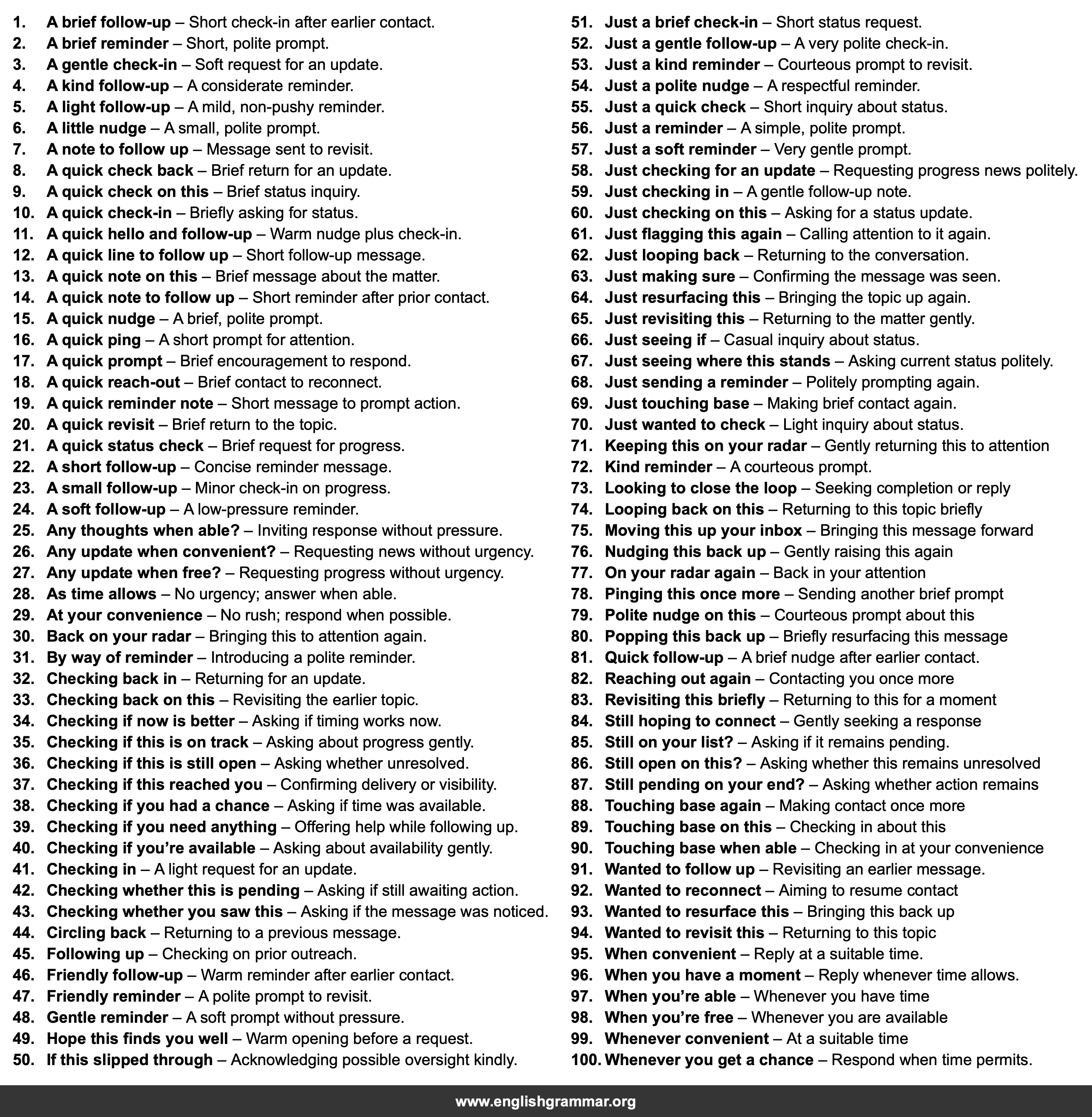 100 Email Subject Lines for Gentle Nudges to Busy People