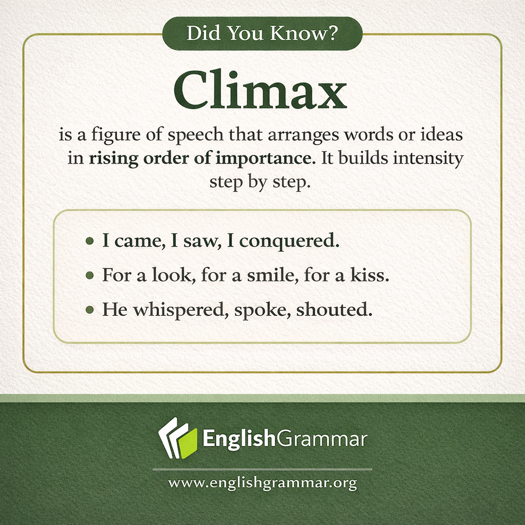 Figure of Speech: Climax