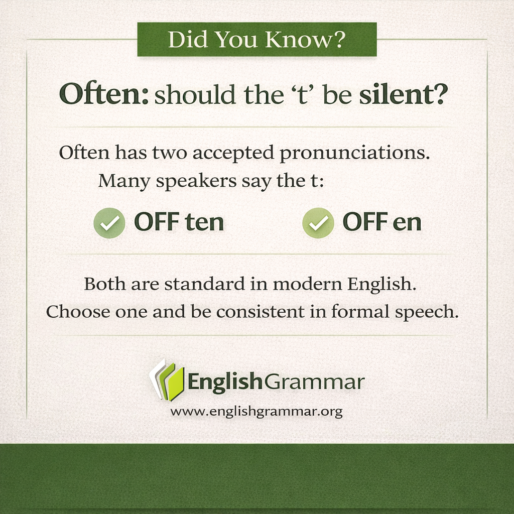Often: should the t be silent?