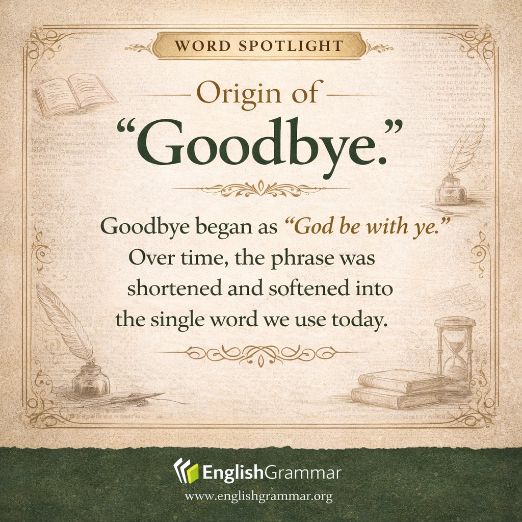 Origin of “Goodbye”