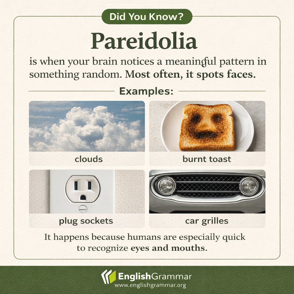 Pareidolia: why people see faces in clouds, toast, and plug sockets
