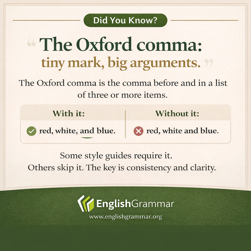 The Oxford comma: tiny mark, big arguments