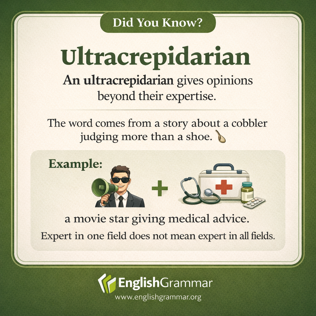 Ultracrepidarian: the word for people who give opinions beyond their expertise