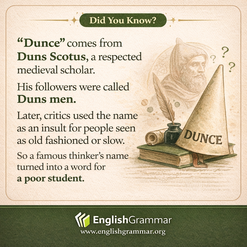Why "dunce" is named after Duns Scotus