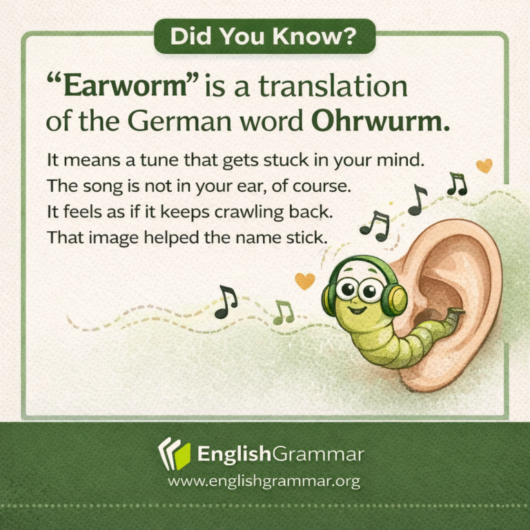 Why “earworm” is called an earworm