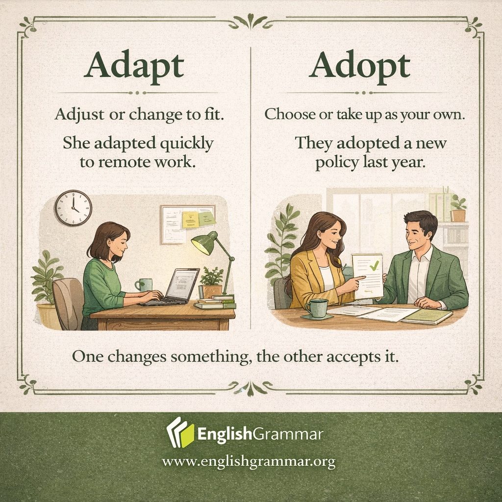 Adapt vs. Adopt