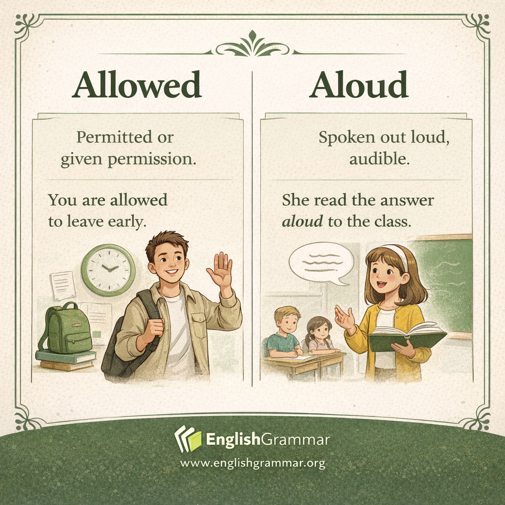 Allowed vs. Aloud