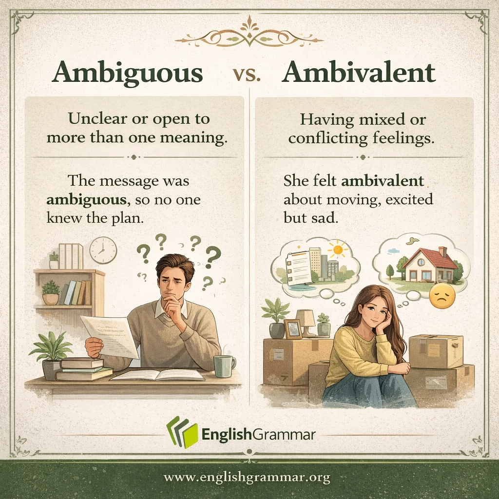 Ambiguous vs. Ambivalent