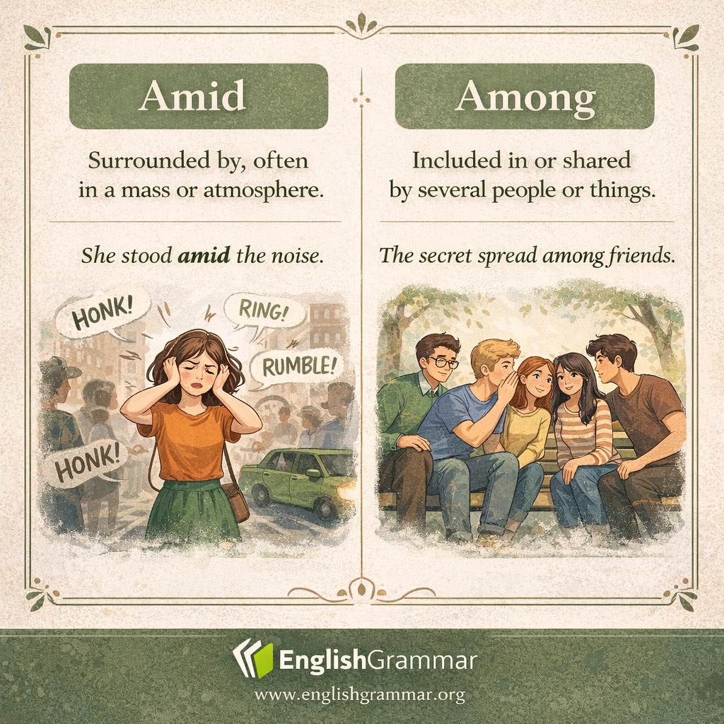 Amid vs. Among
