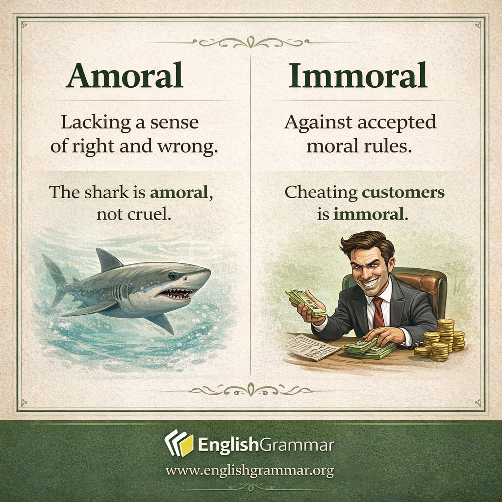 Amoral vs. Immoral