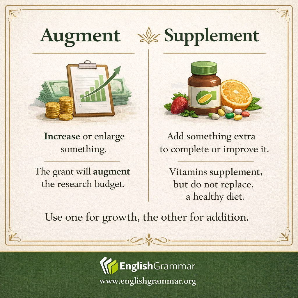 Augment vs. Supplement