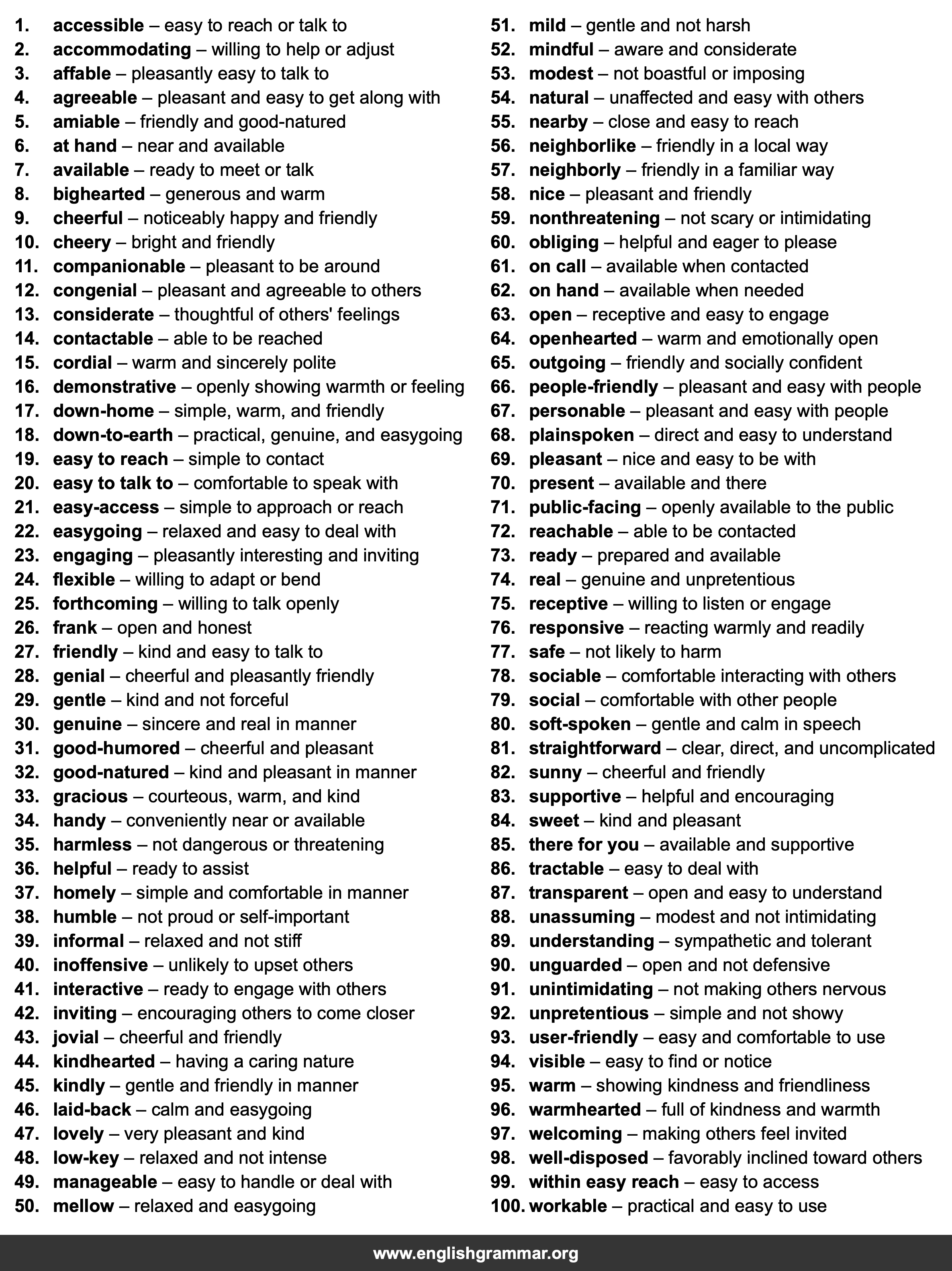 100 Best Synonyms for