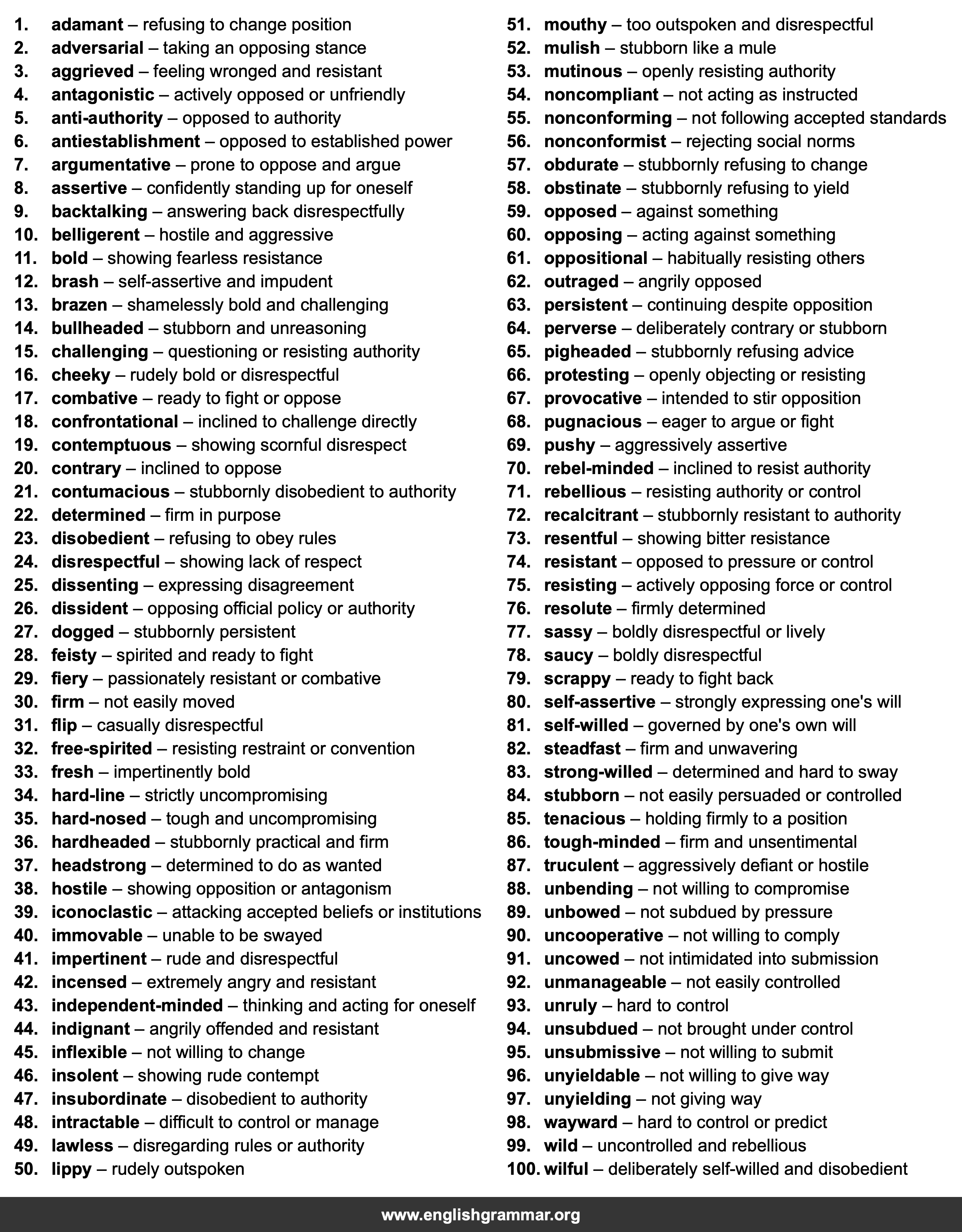 100 Best Synonyms for