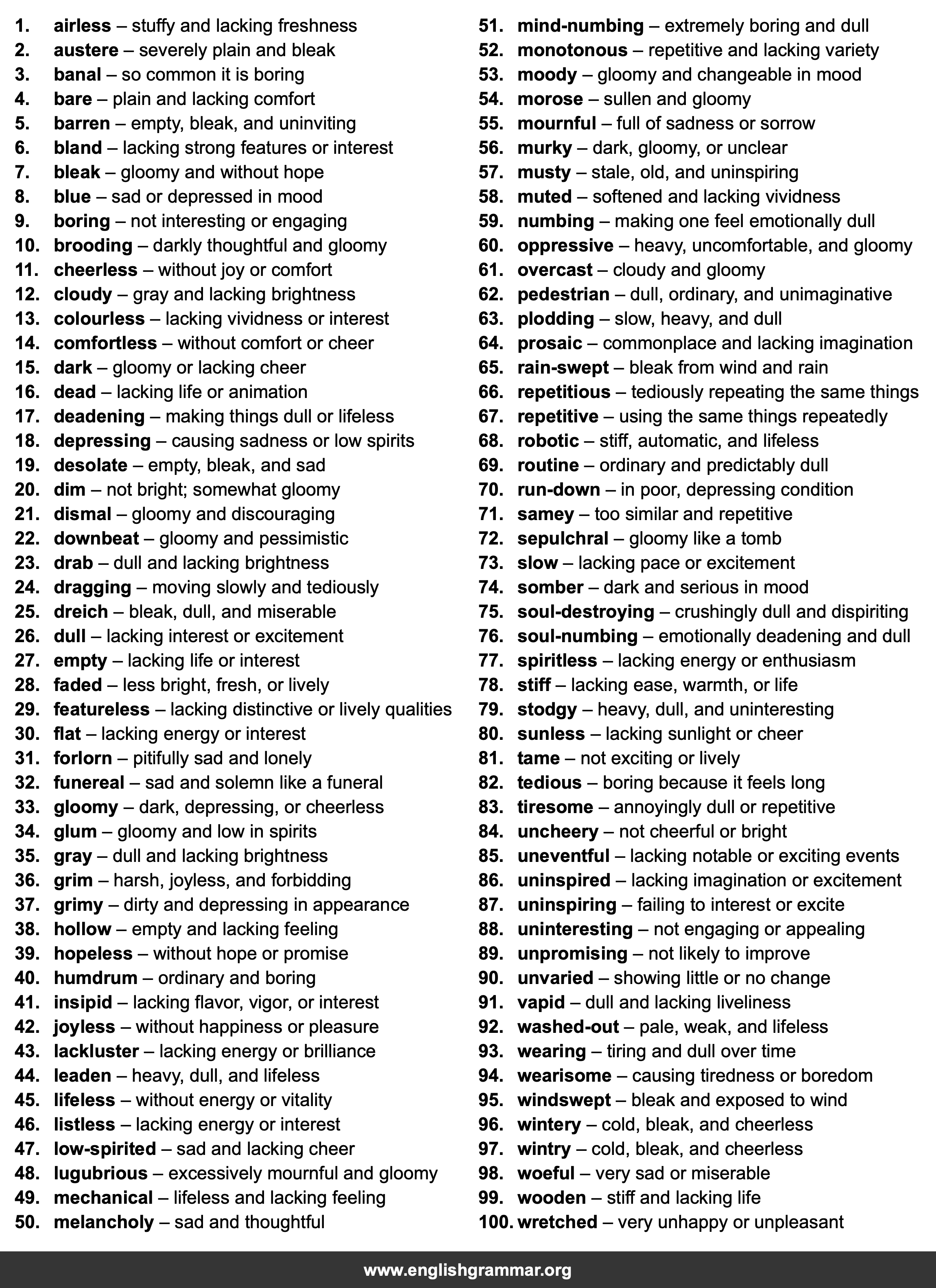 100 Best Synonyms for