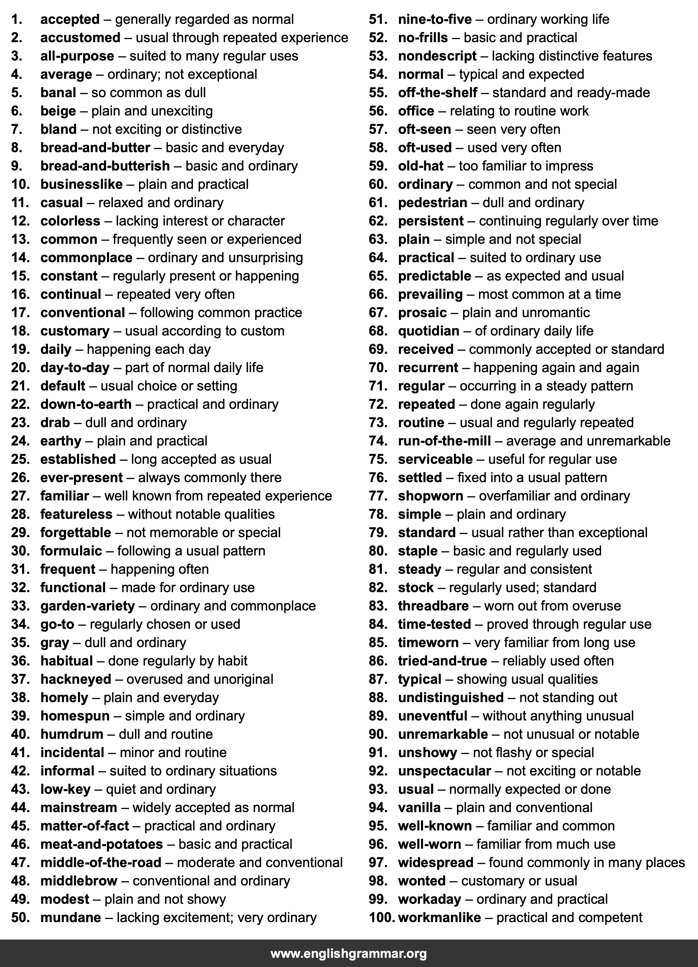 100 Best Synonyms for