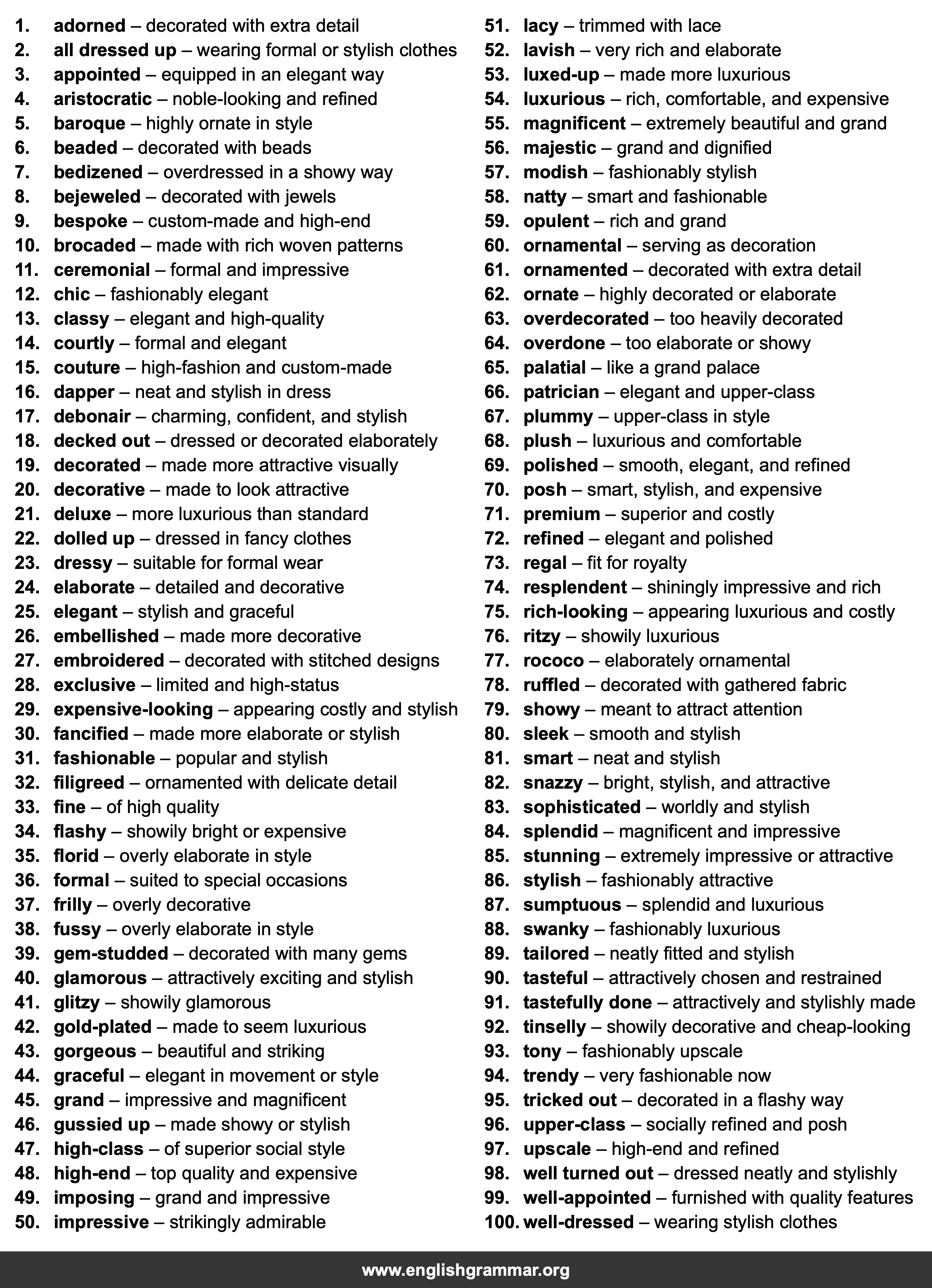 100 Best Synonyms for