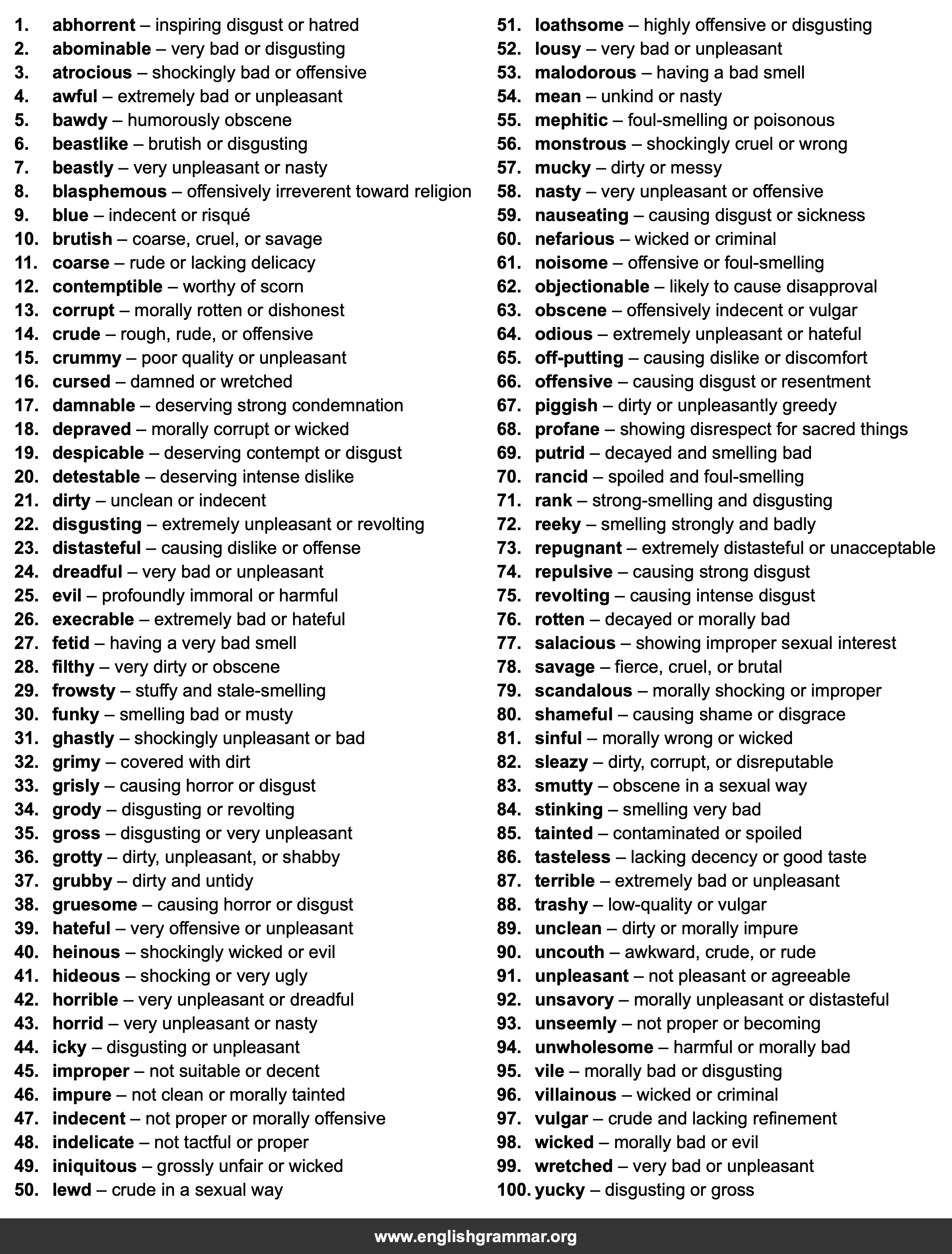 100 Best Synonyms for
