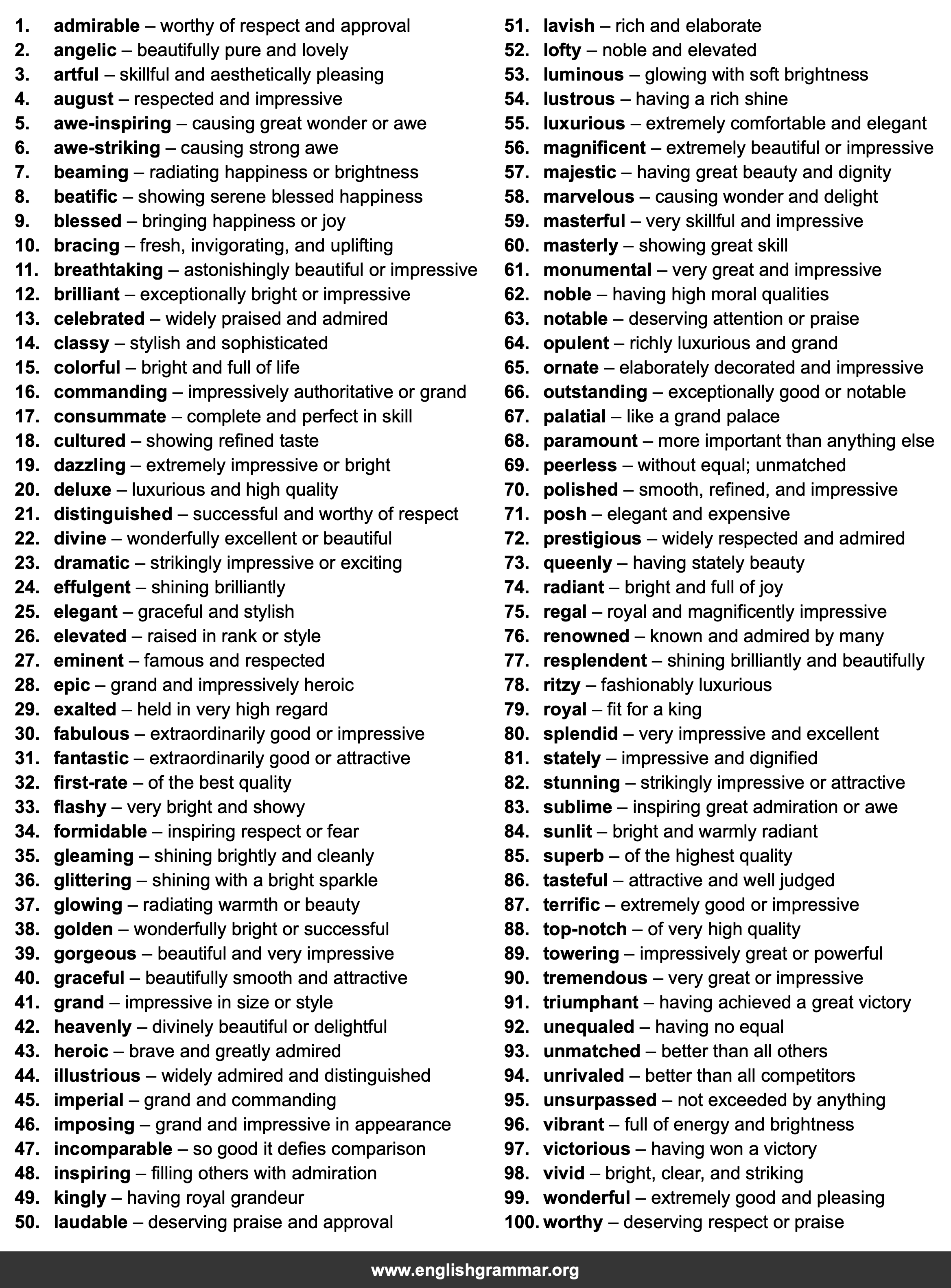 100 Best Synonyms for